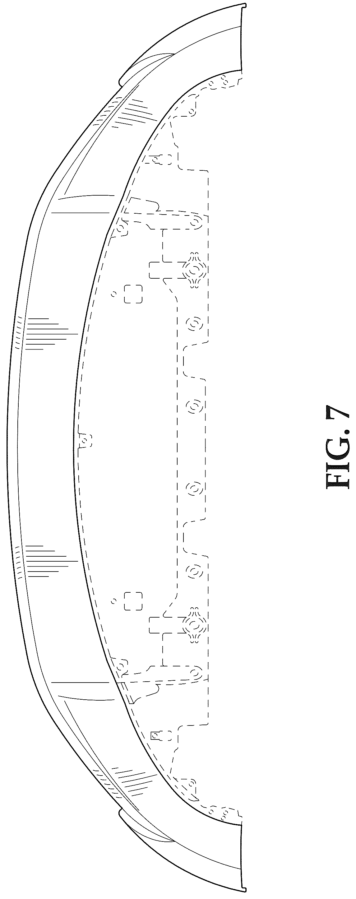Patent USD1043480 Figure 7 – Vehicle front lower fascia