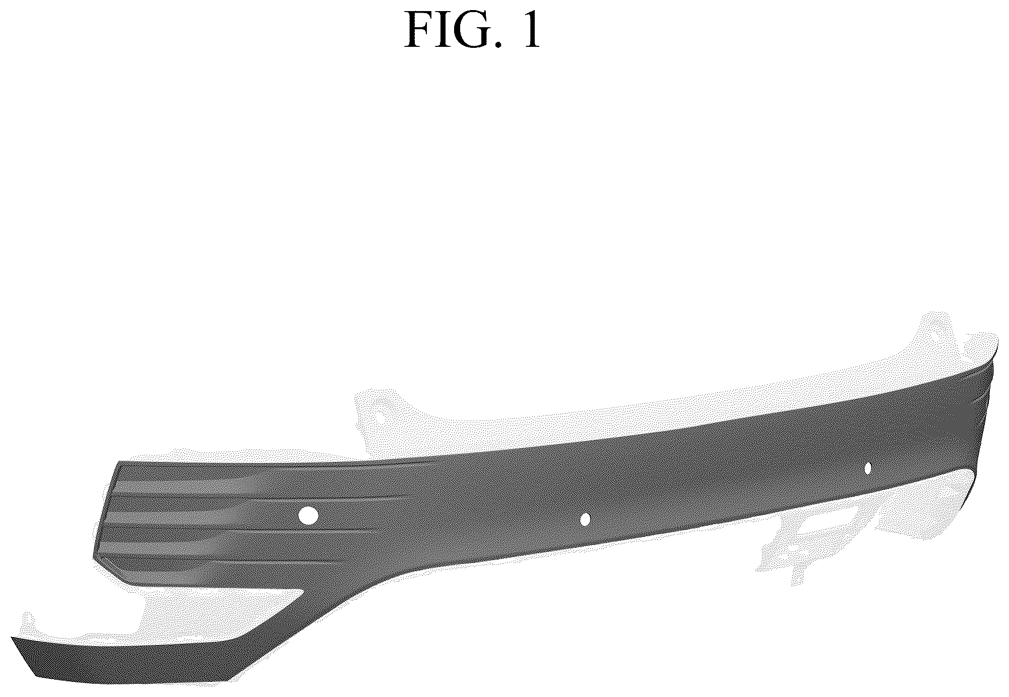 Patent USD1043482 Figure 1 – Rear bumper for automobile