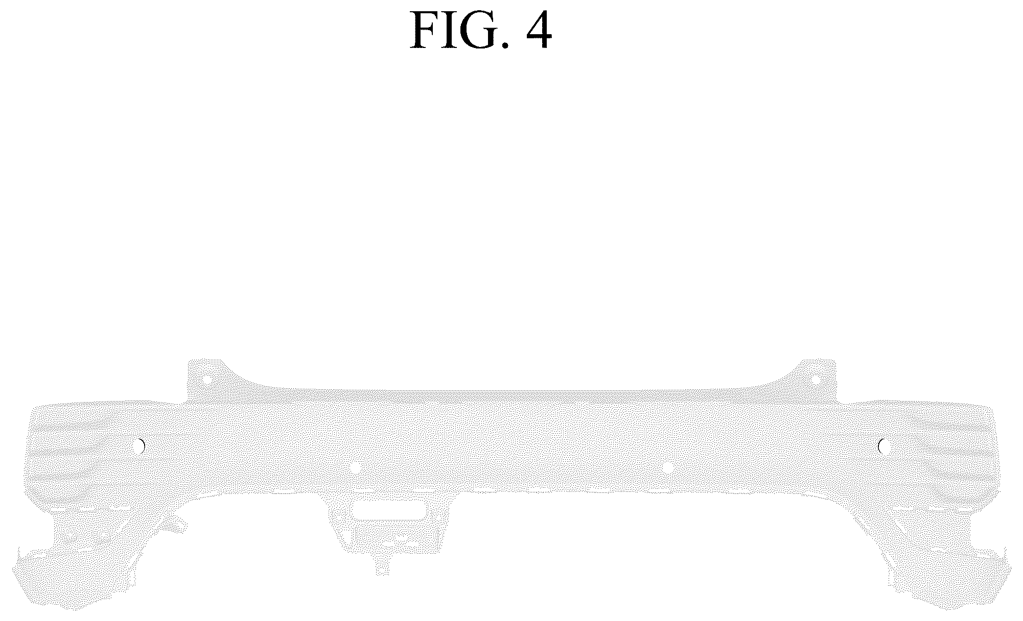 Patent USD1043482 Figure 4 – Rear bumper for automobile