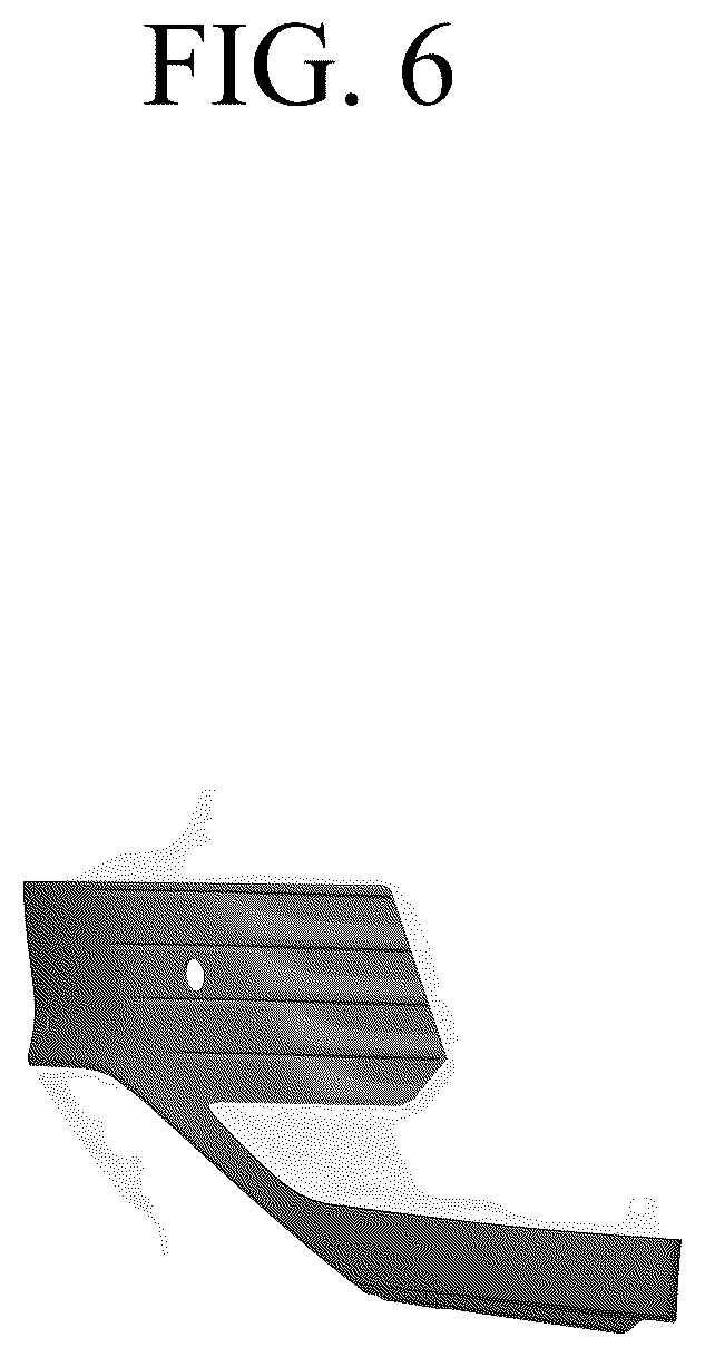 Patent USD1043482 Figure 6 – Rear bumper for automobile