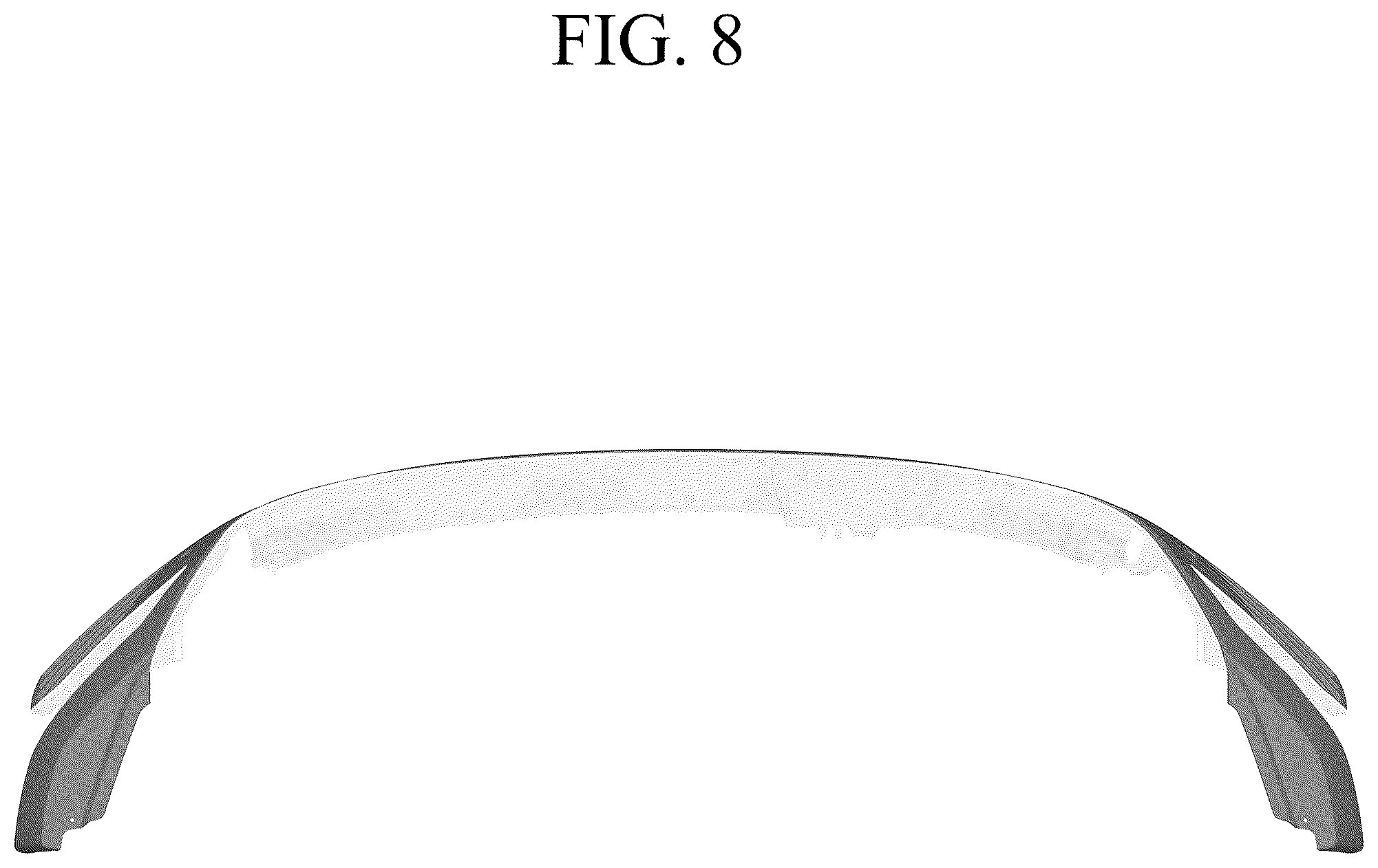 Patent USD1043482 Figure 8 – Rear bumper for automobile
