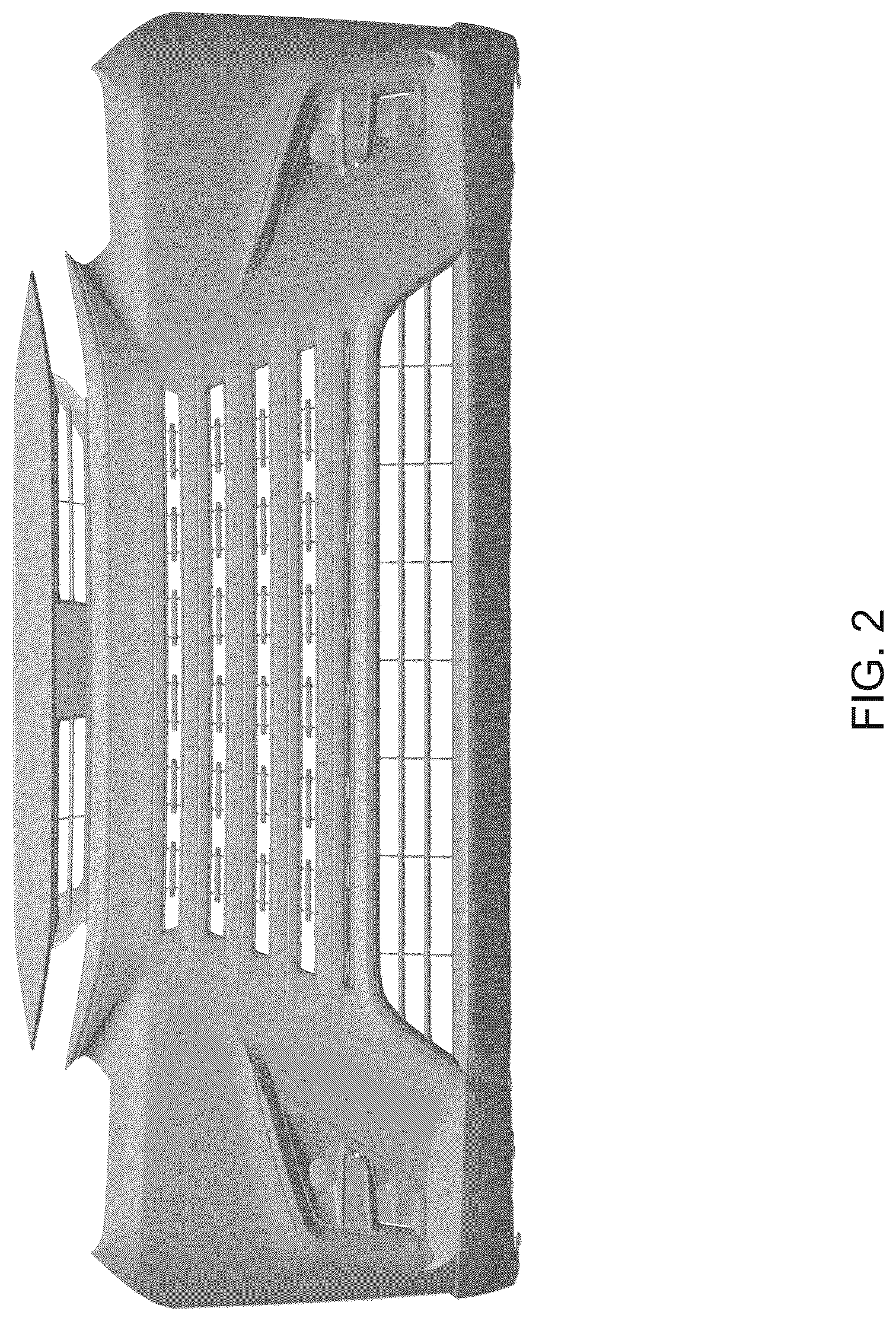Patent USD1043484 Figure 2 – Front bumper for an automobile