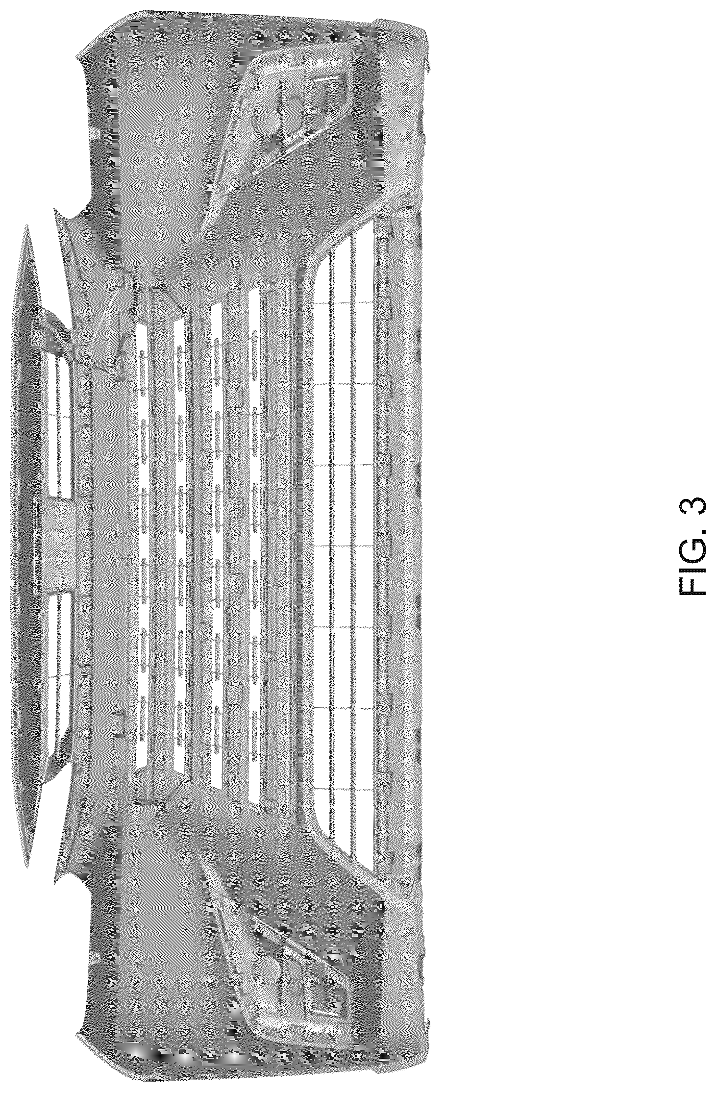 Patent USD1043484 Figure 3 – Front bumper for an automobile