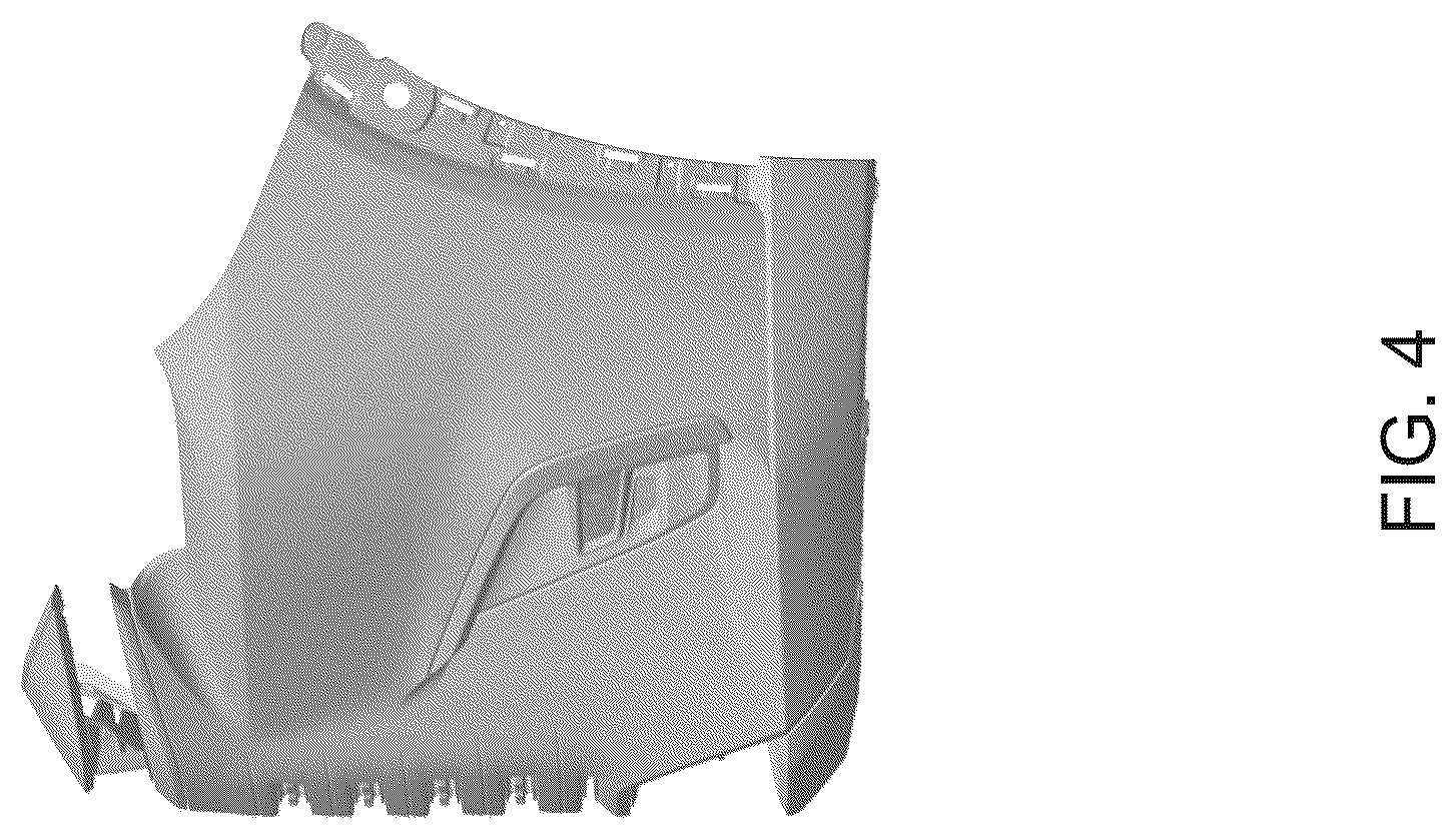 Patent USD1043484 Figure 4 – Front bumper for an automobile