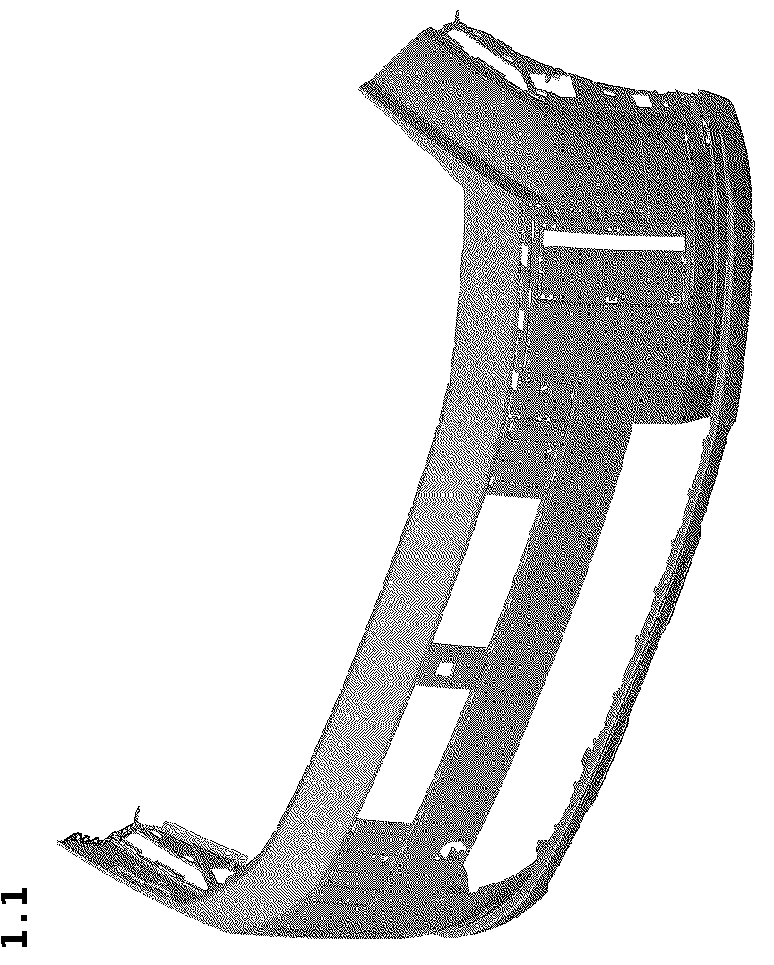 Patent USD1043485 — Front bumper cover for automobile — Figure 1