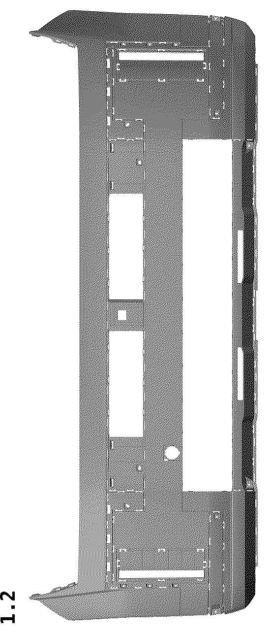 Patent USD1043485 Figure 2 – Front bumper cover for automobile