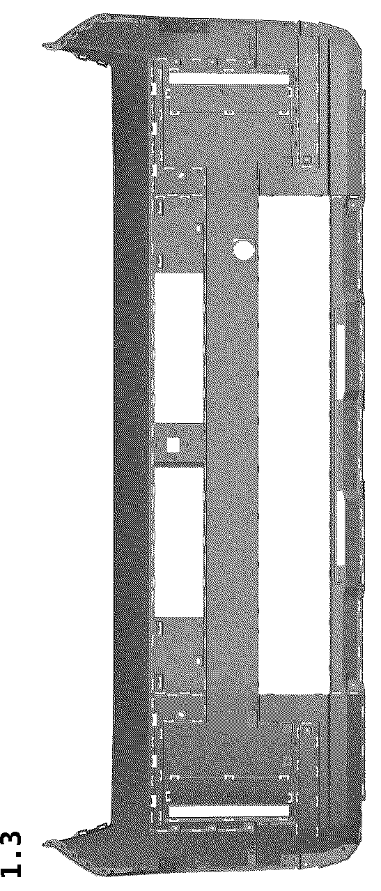 Patent USD1043485 Figure 3 – Front bumper cover for automobile