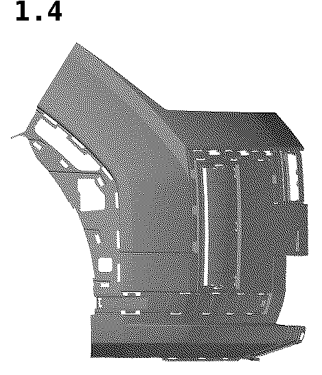 Patent USD1043485 Figure 4 – Front bumper cover for automobile