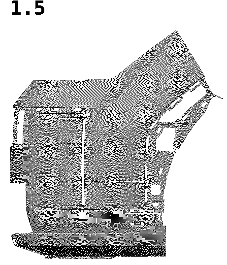 Patent USD1043485 Figure 5 – Front bumper cover for automobile