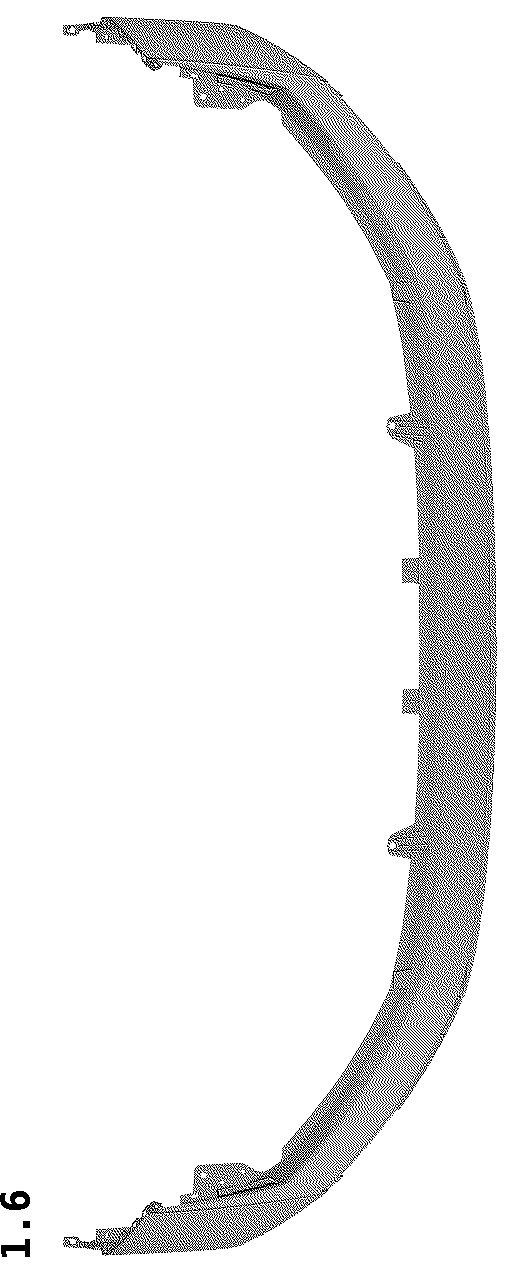 Patent USD1043485 Figure 6 – Front bumper cover for automobile