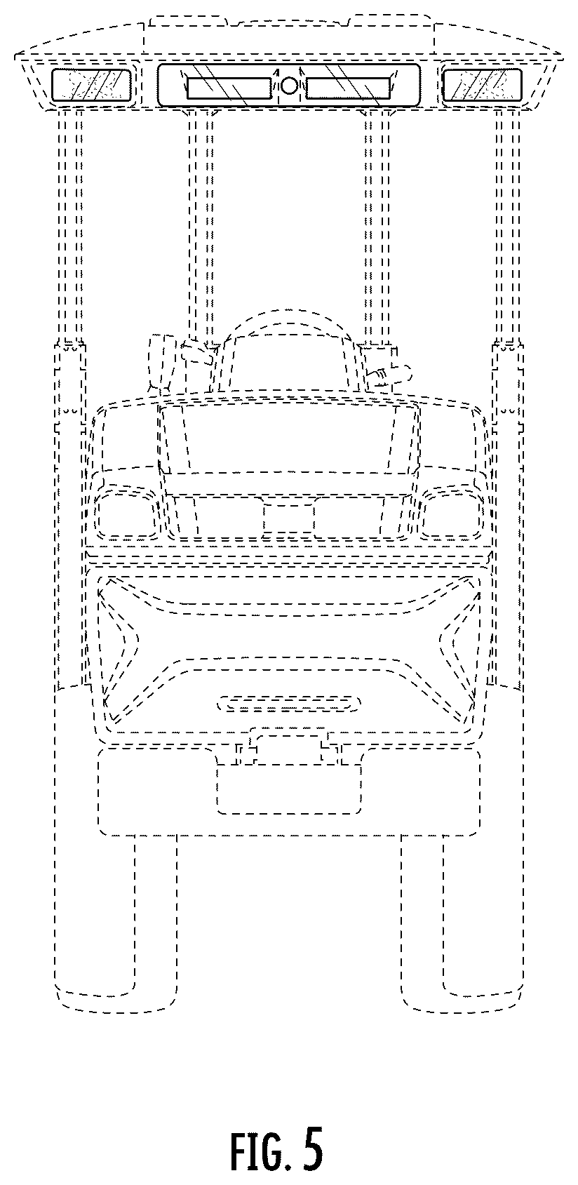 Patent USD1043488 Figure 5 – Tractor roof