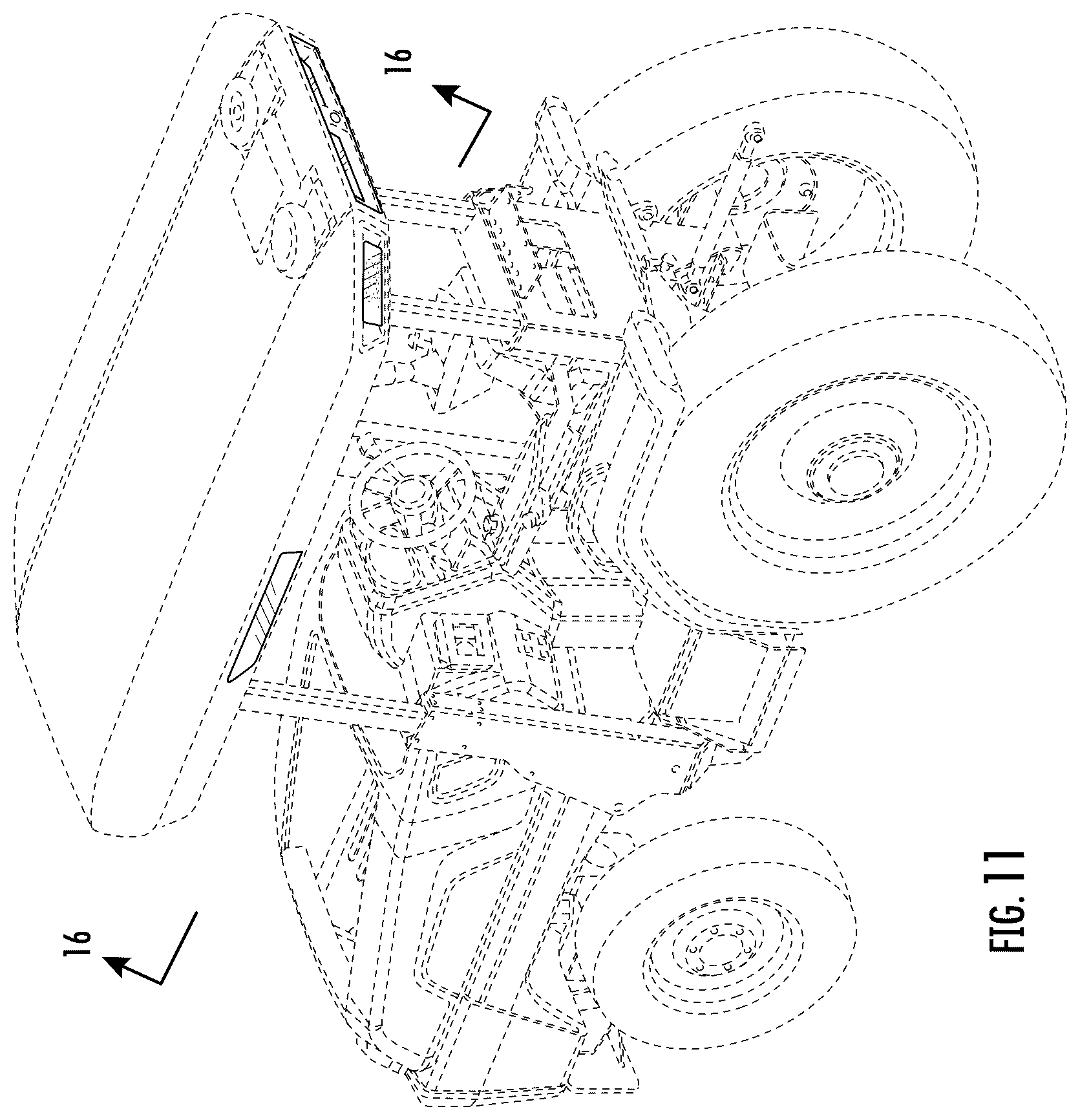 Patent USD1043488 Figure 11 – Tractor roof
