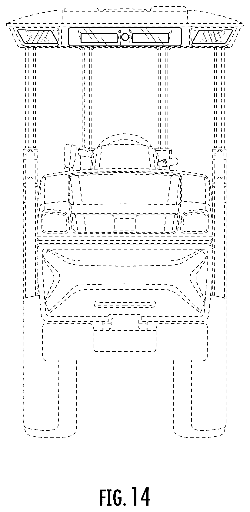 Patent USD1043488 Figure 14 – Tractor roof