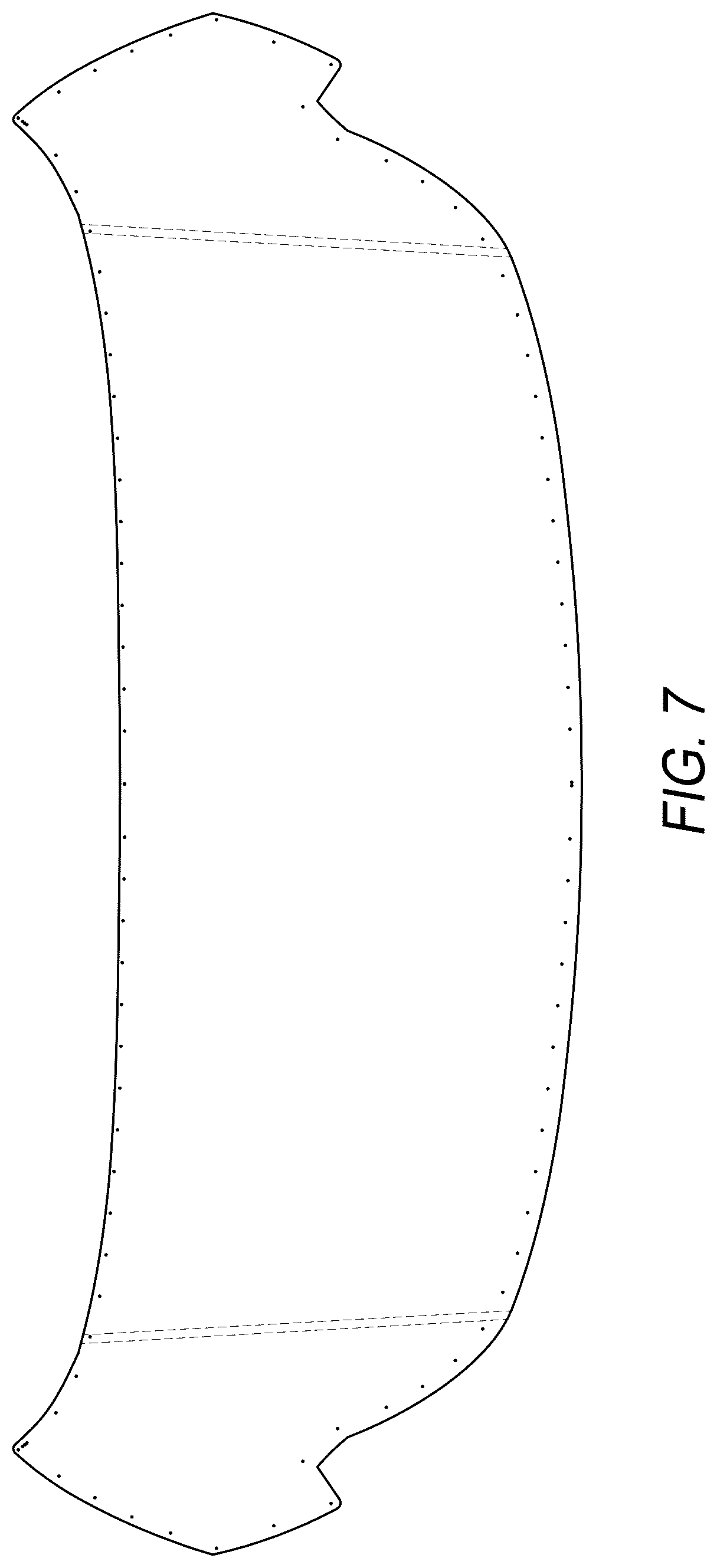 Patent USD1043489 Figure 6 – Automotive vehicle rear spoiler with central stop light