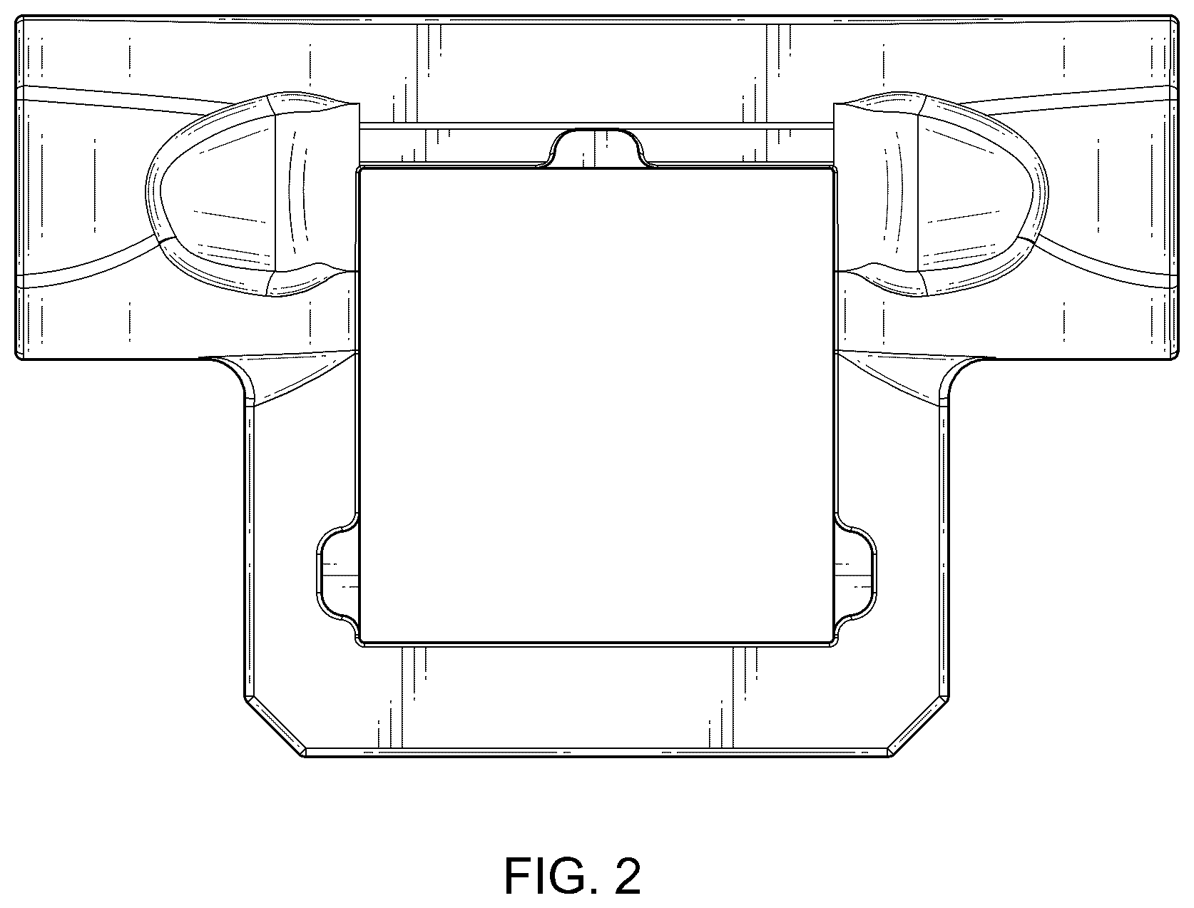 Patent USD1043491 Figure 2 – Mud flap mounting plate