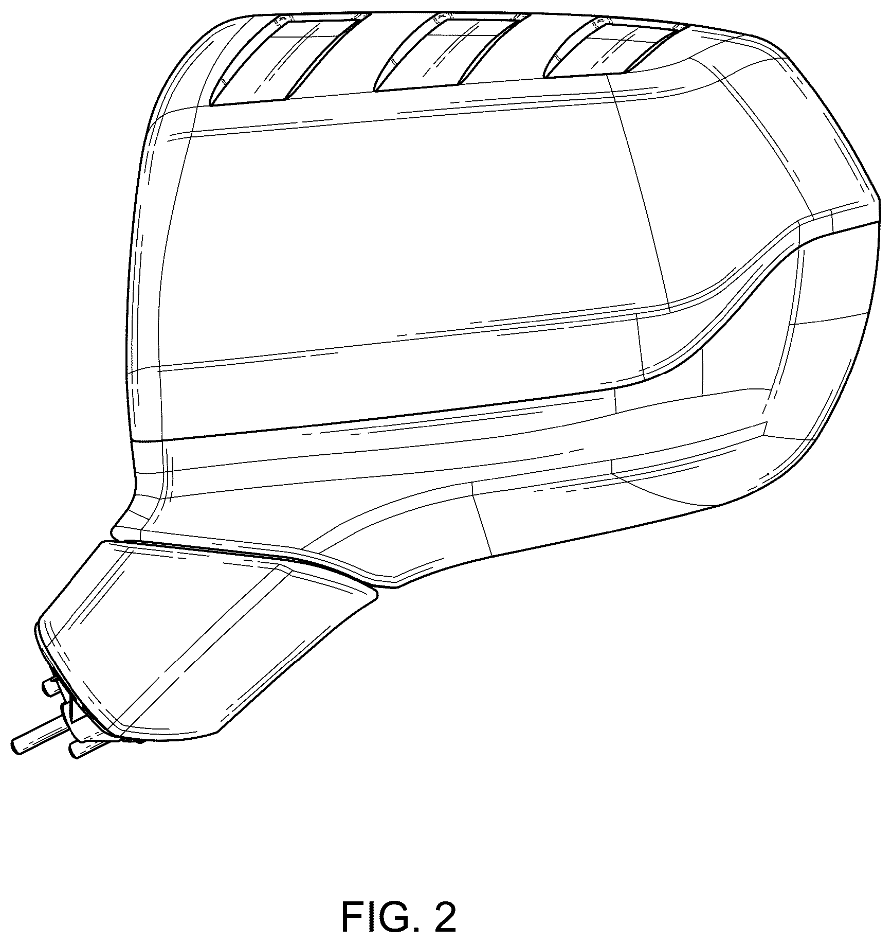 Patent USD1043493 Figure 2 – Vehicle mirror