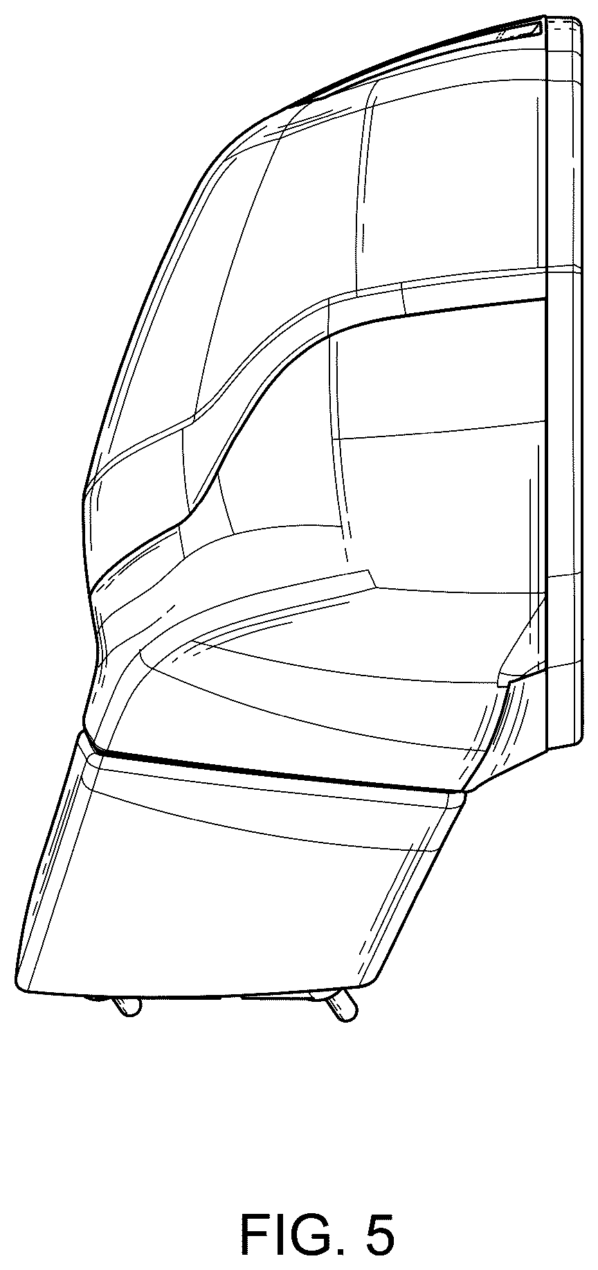 Patent USD1043493 Figure 5 – Vehicle mirror