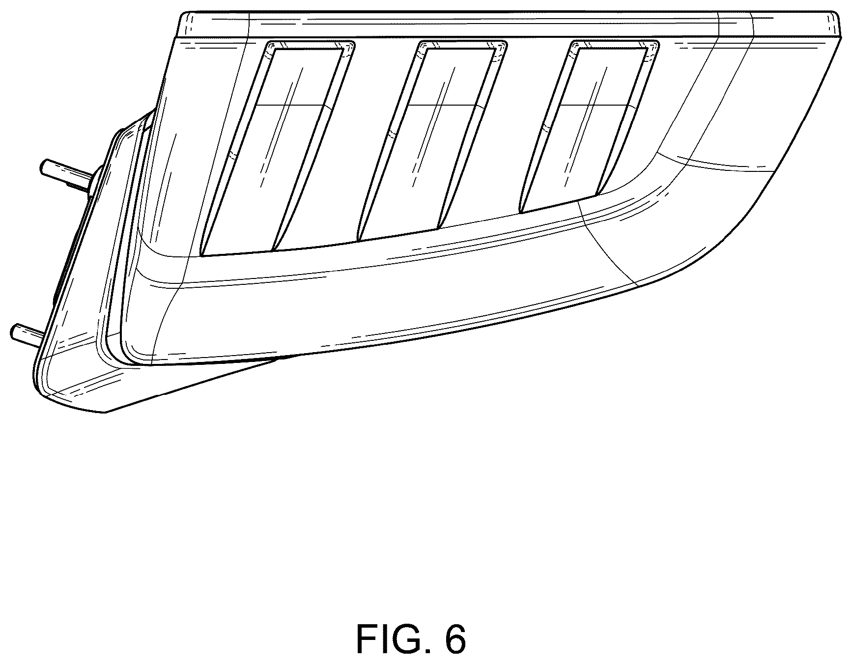 Patent USD1043493 Figure 6 – Vehicle mirror