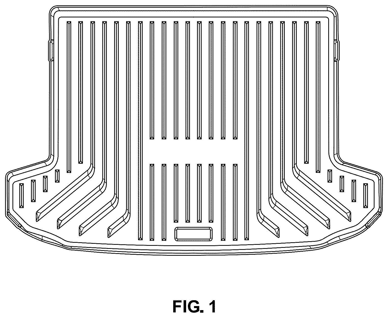 Patent USD1043497 Figure 1 – Vehicle floor mat