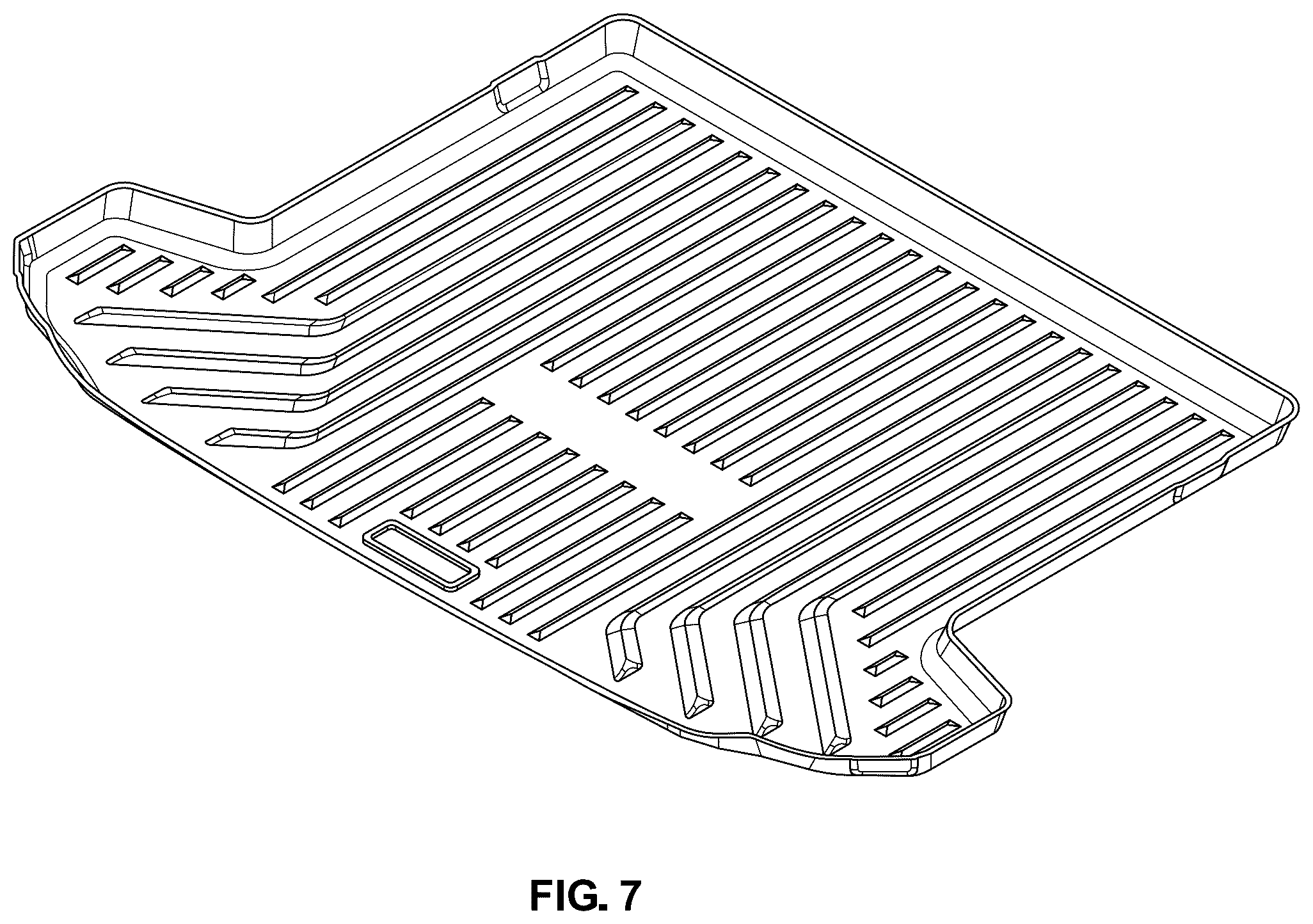 Patent USD1043497 Figure 5 – Vehicle floor mat