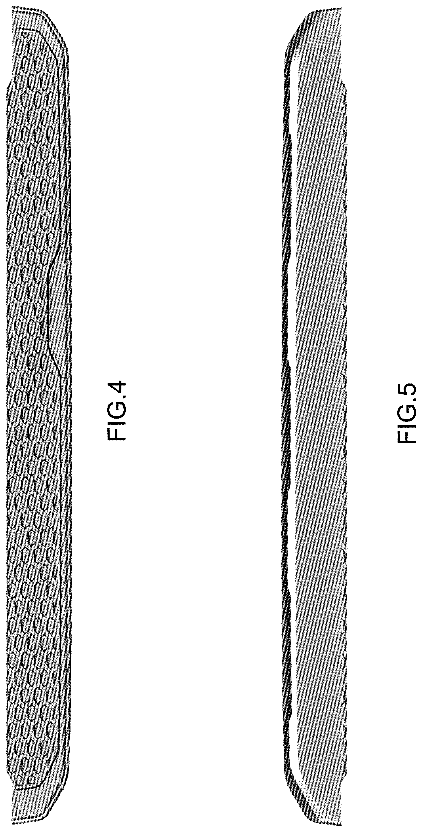 Patent USD1043498 Figure 3 – Running board for a vehicle