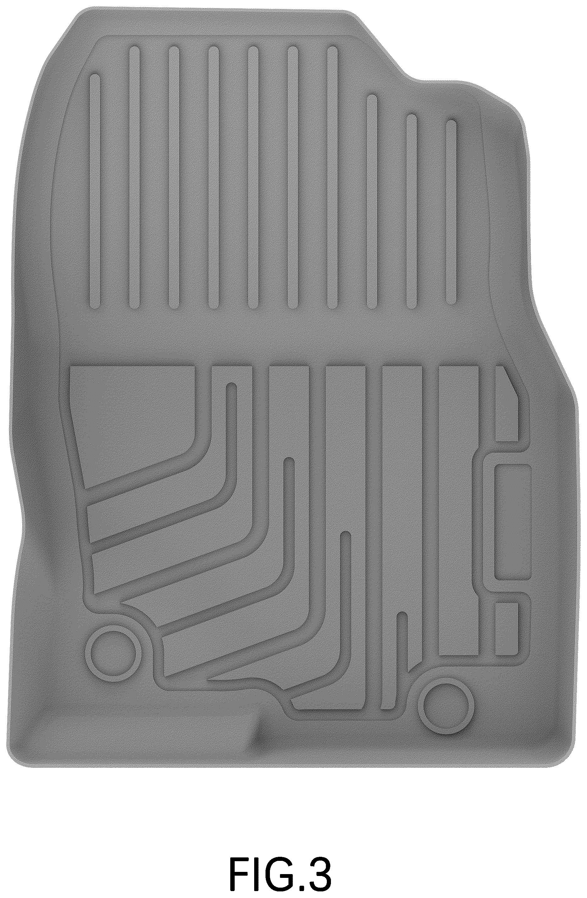 Patent USD1043500 Figure 3 – Car mat