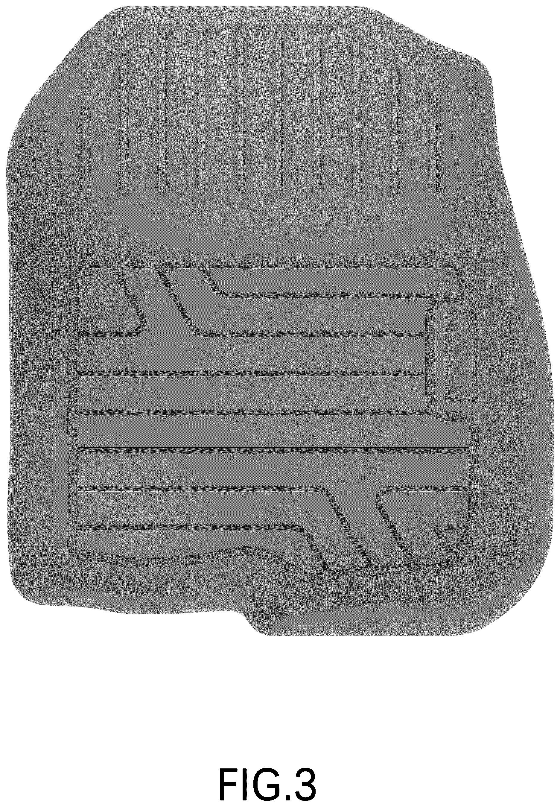 Patent USD1043501 Figure 3 – Car mat
