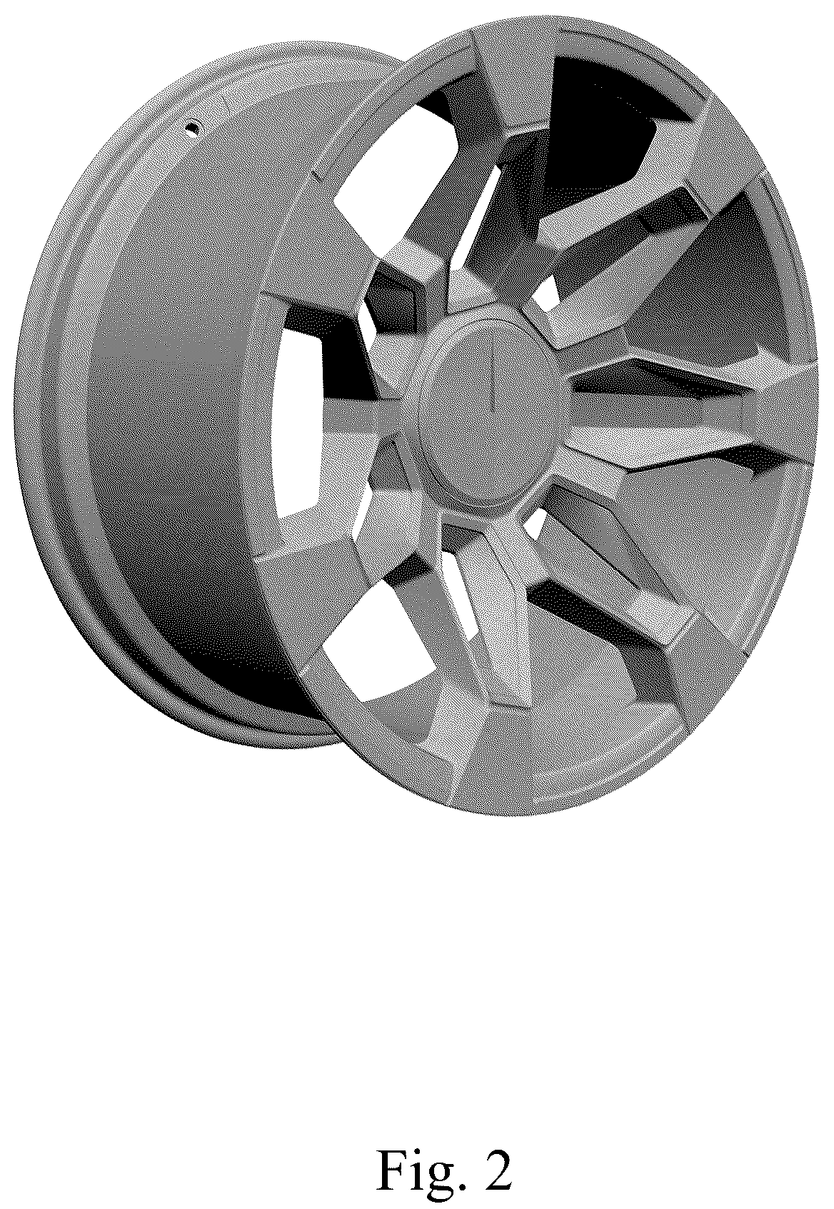 Patent USD1043503 Figure 2 – Vehicle wheel, toy vehicle wheel, and/or replicas thereof