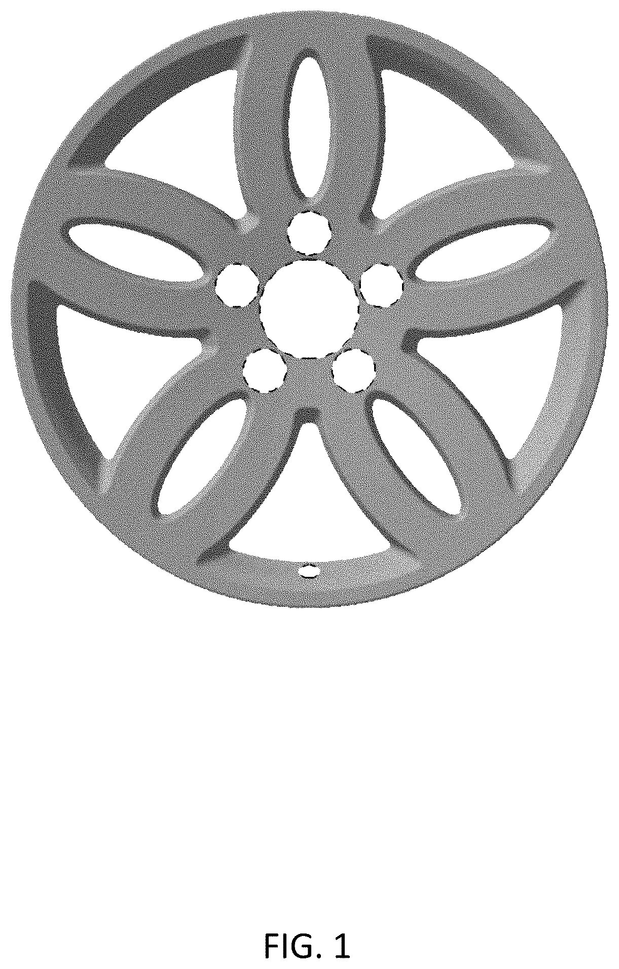 Patent USD1043504 Figure 1 – Vehicle wheel