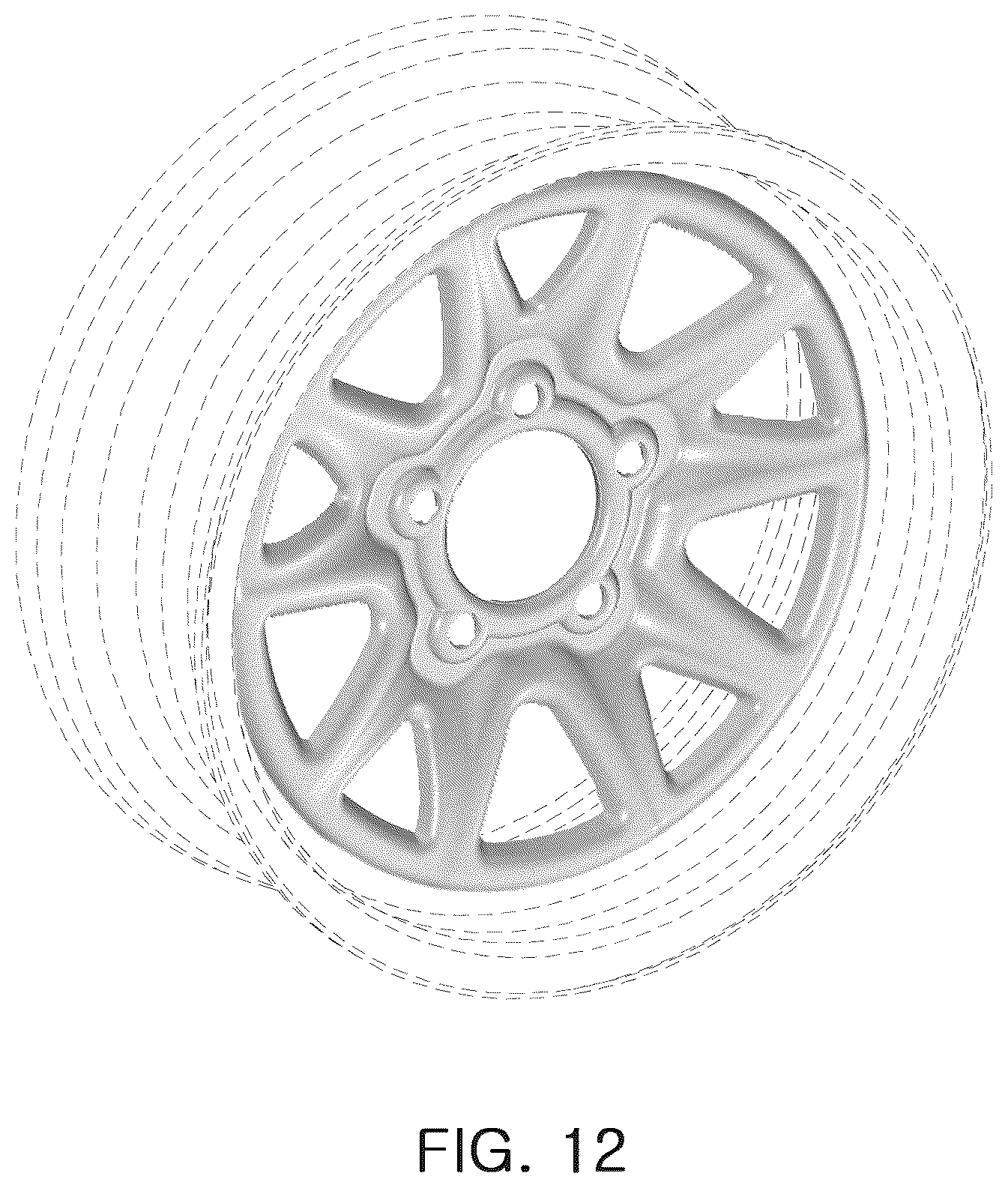 Patent USD1043509 Figure 8 – Wheel disc for a vehicle