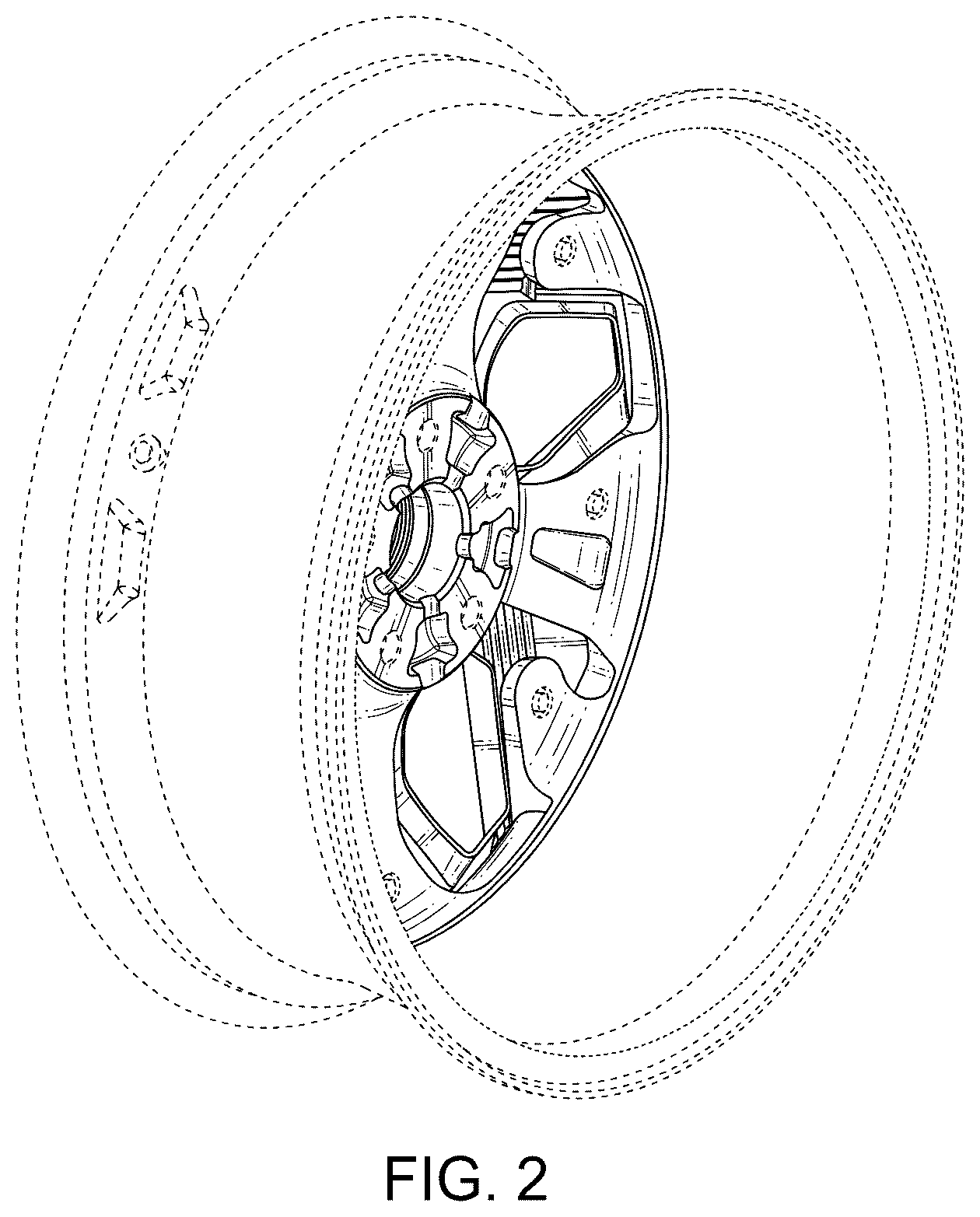Patent USD1043511 Figure 2 – Wheel hub