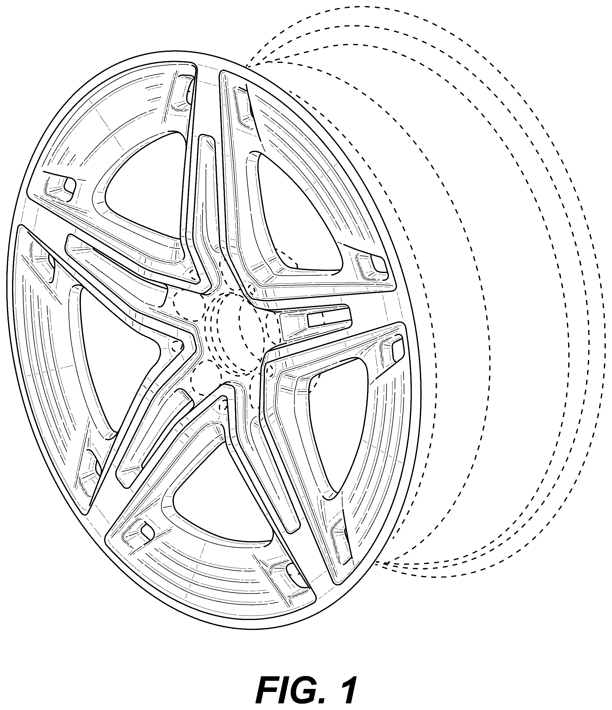 Patent USD1043512 Figure 1 – Wheel or wheel cover