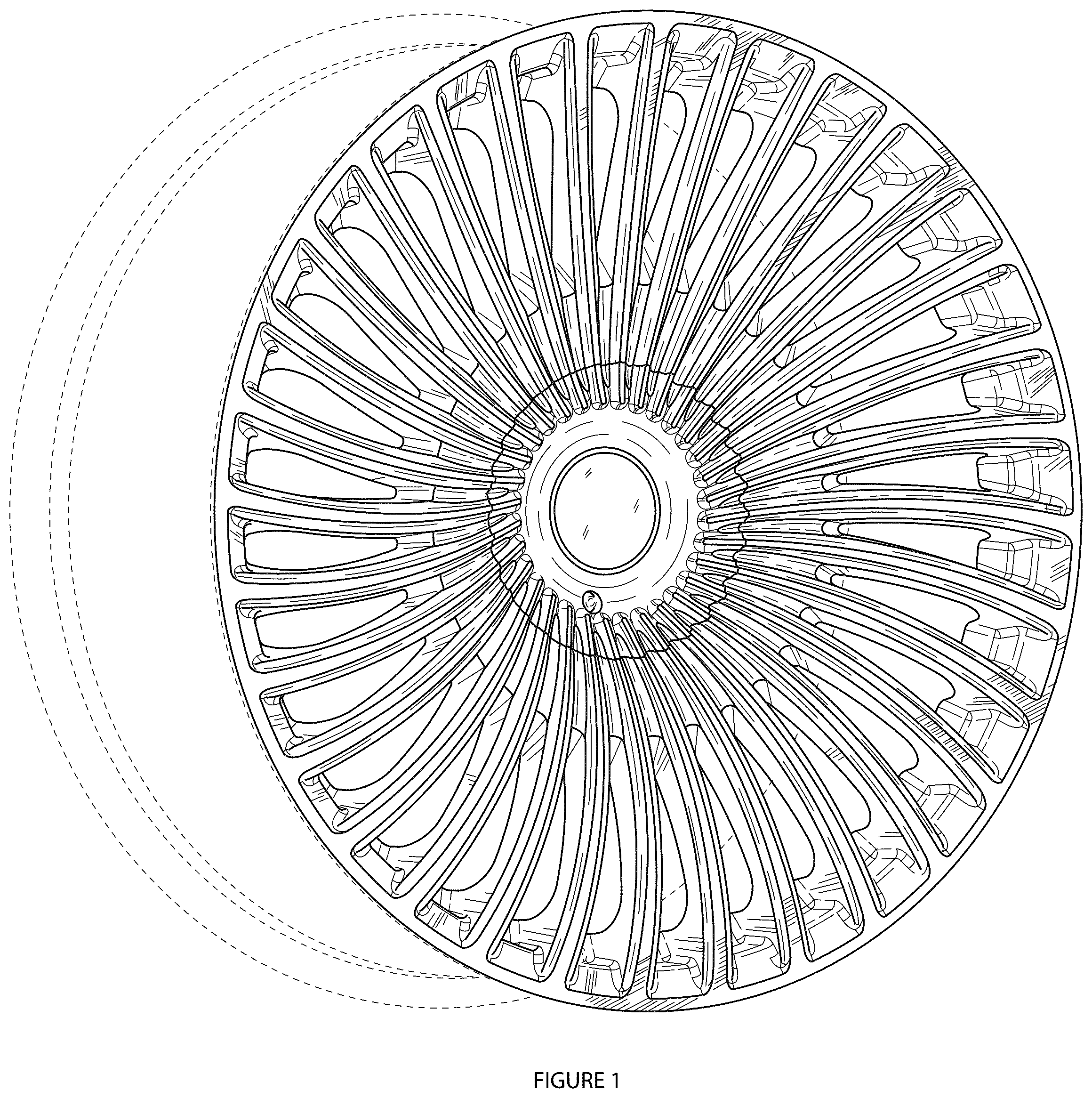 Patent USD1043514 Figure 1 – Automotive wheel