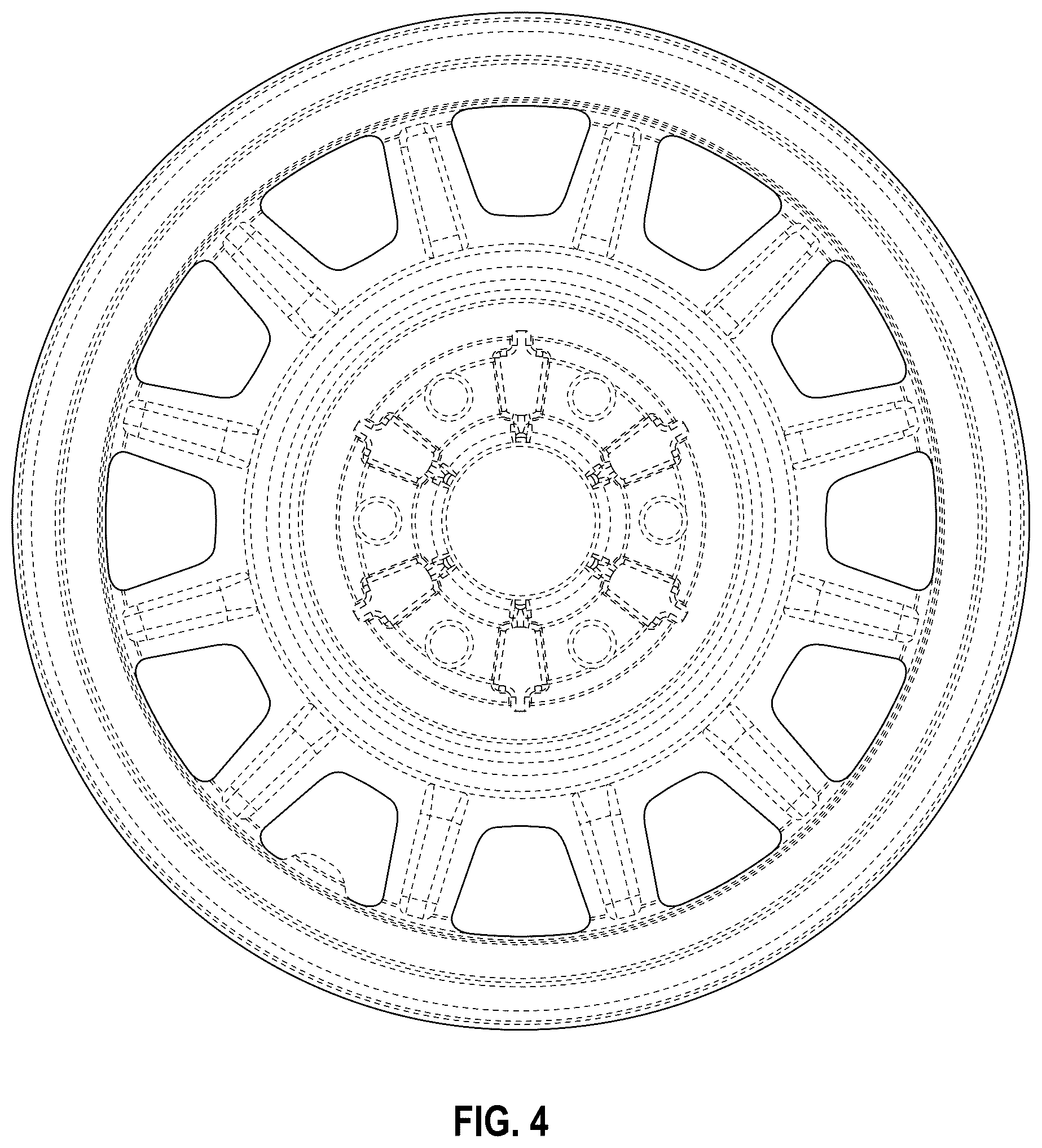 Patent USD1043517 Figure 4 – Wheel