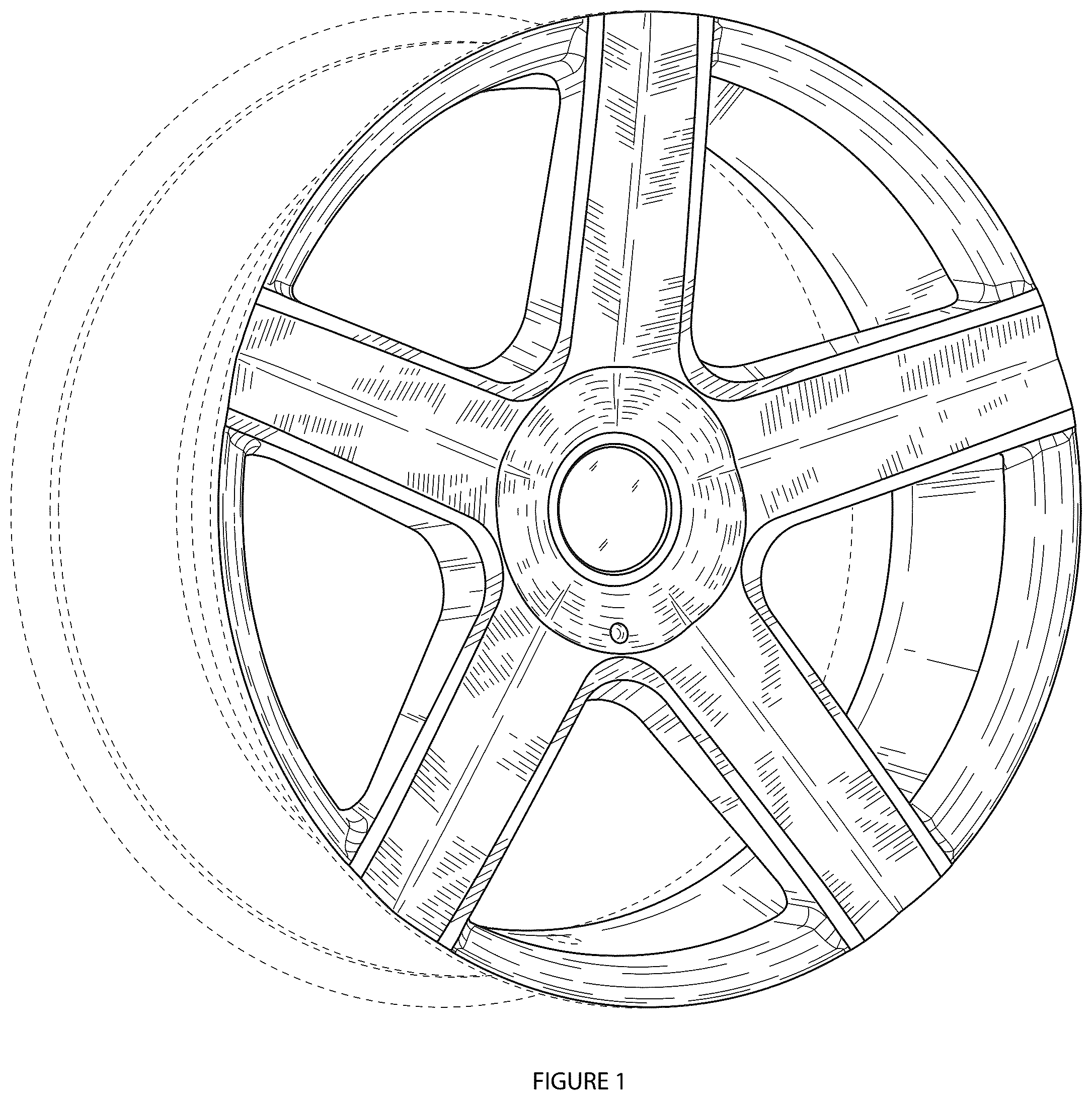 Patent USD1043518 Figure 1 – Automotive wheel