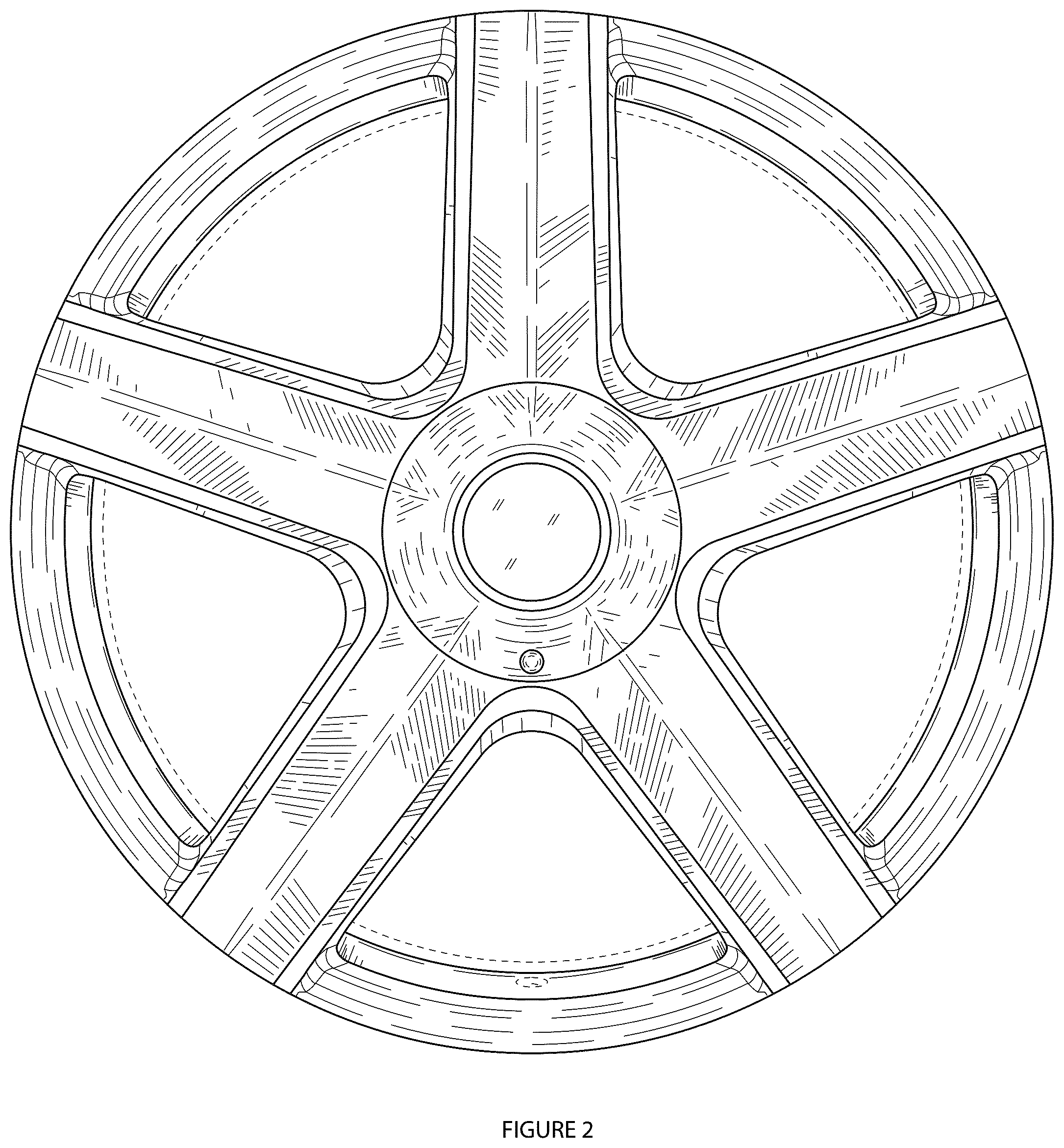 Patent USD1043518 Figure 2 – Automotive wheel