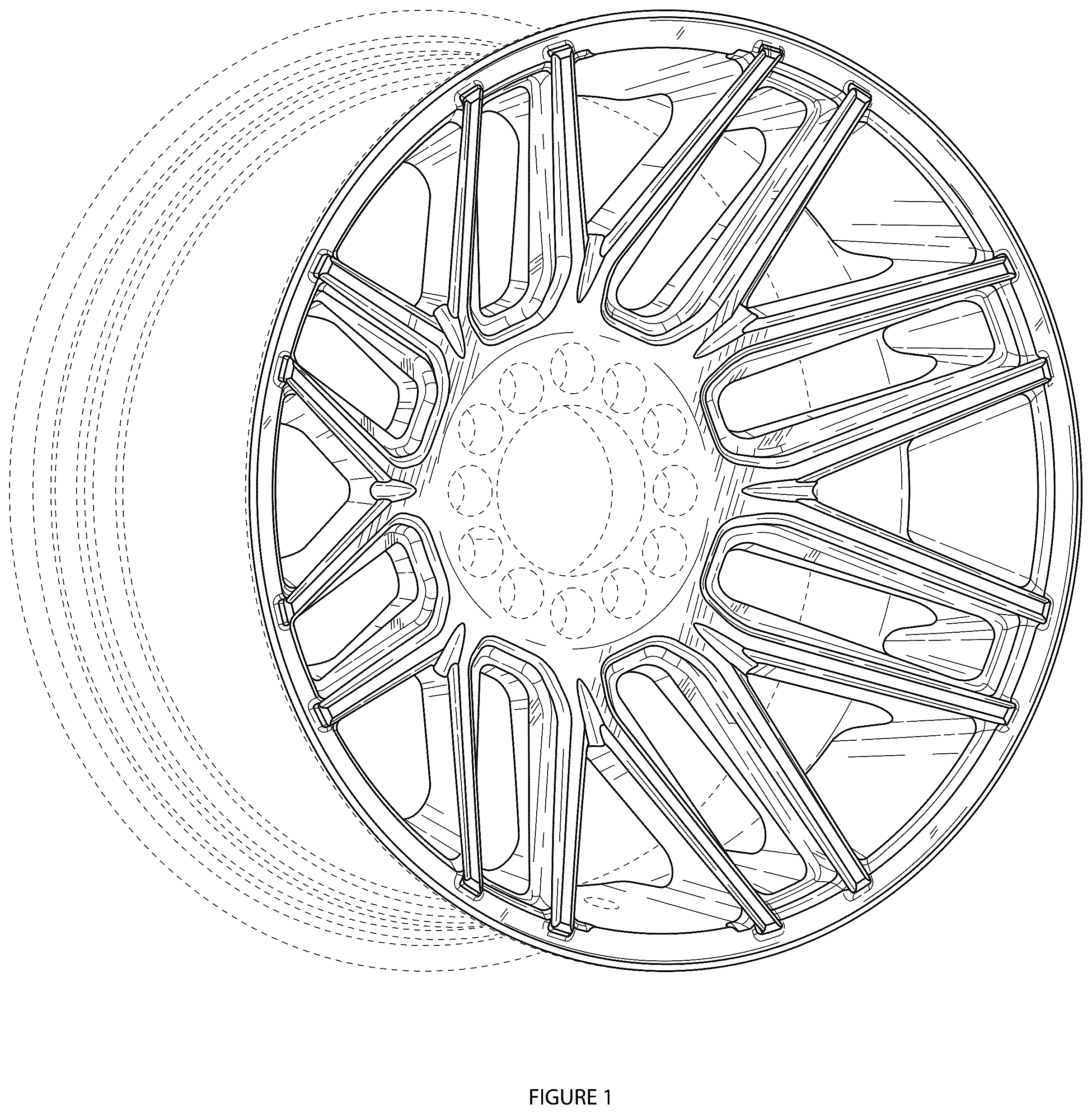Patent USD1043519 — Automotive wheel — Figure 1
