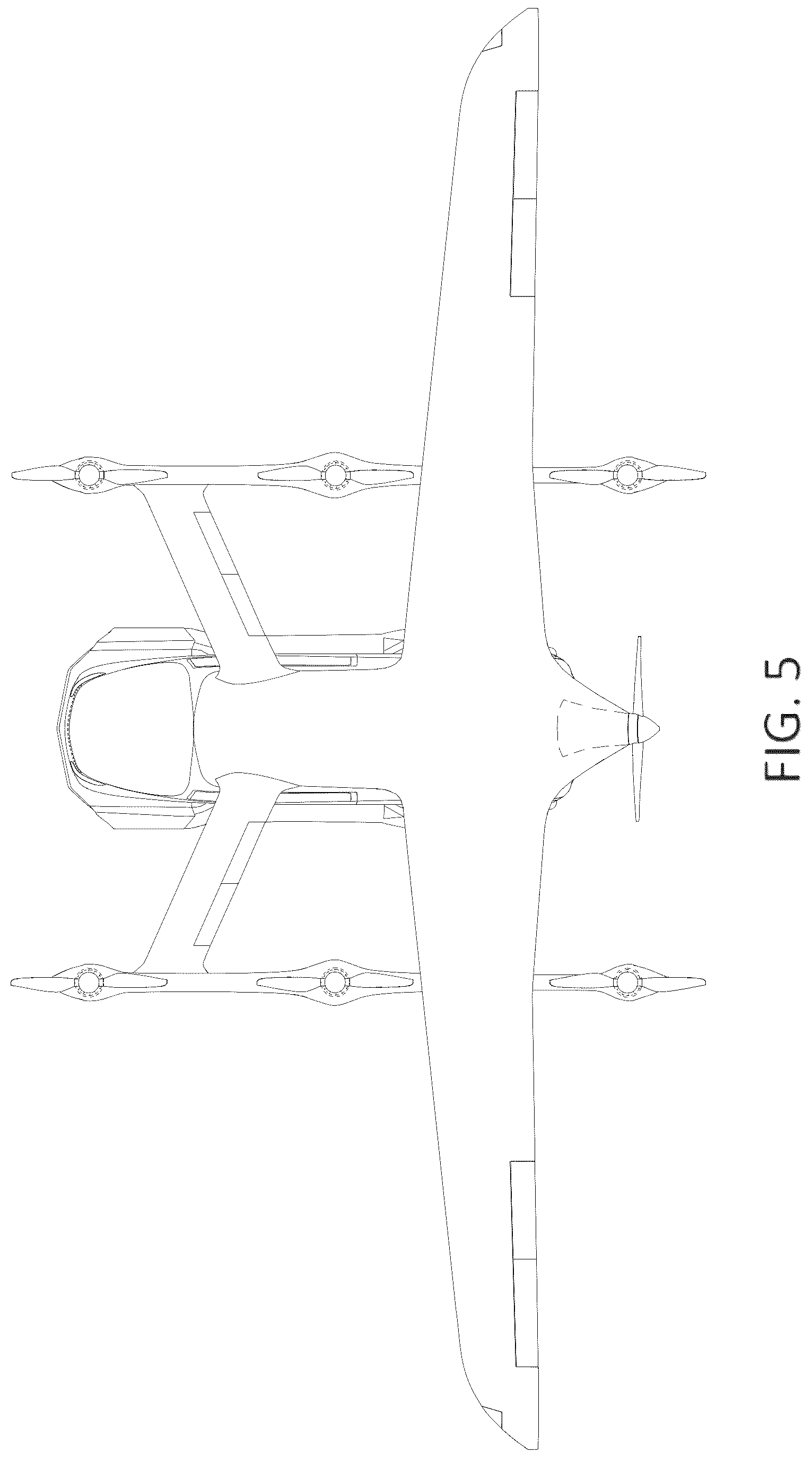 Patent USD1043520 Figure 5 – Aircraft for air travel