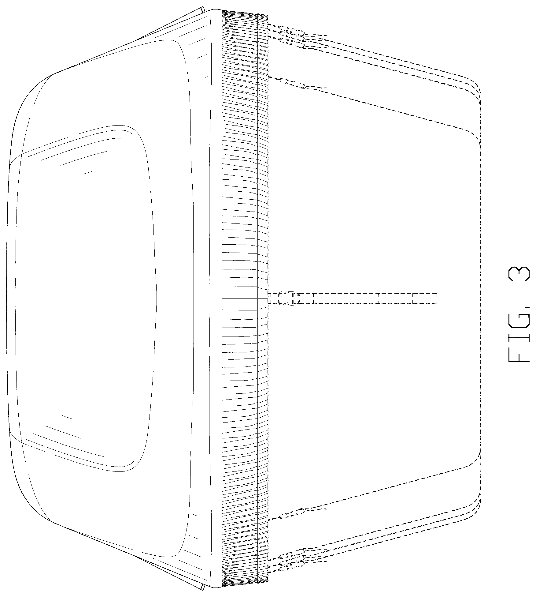 Patent USD1043525 Figure 3 – Boat cover