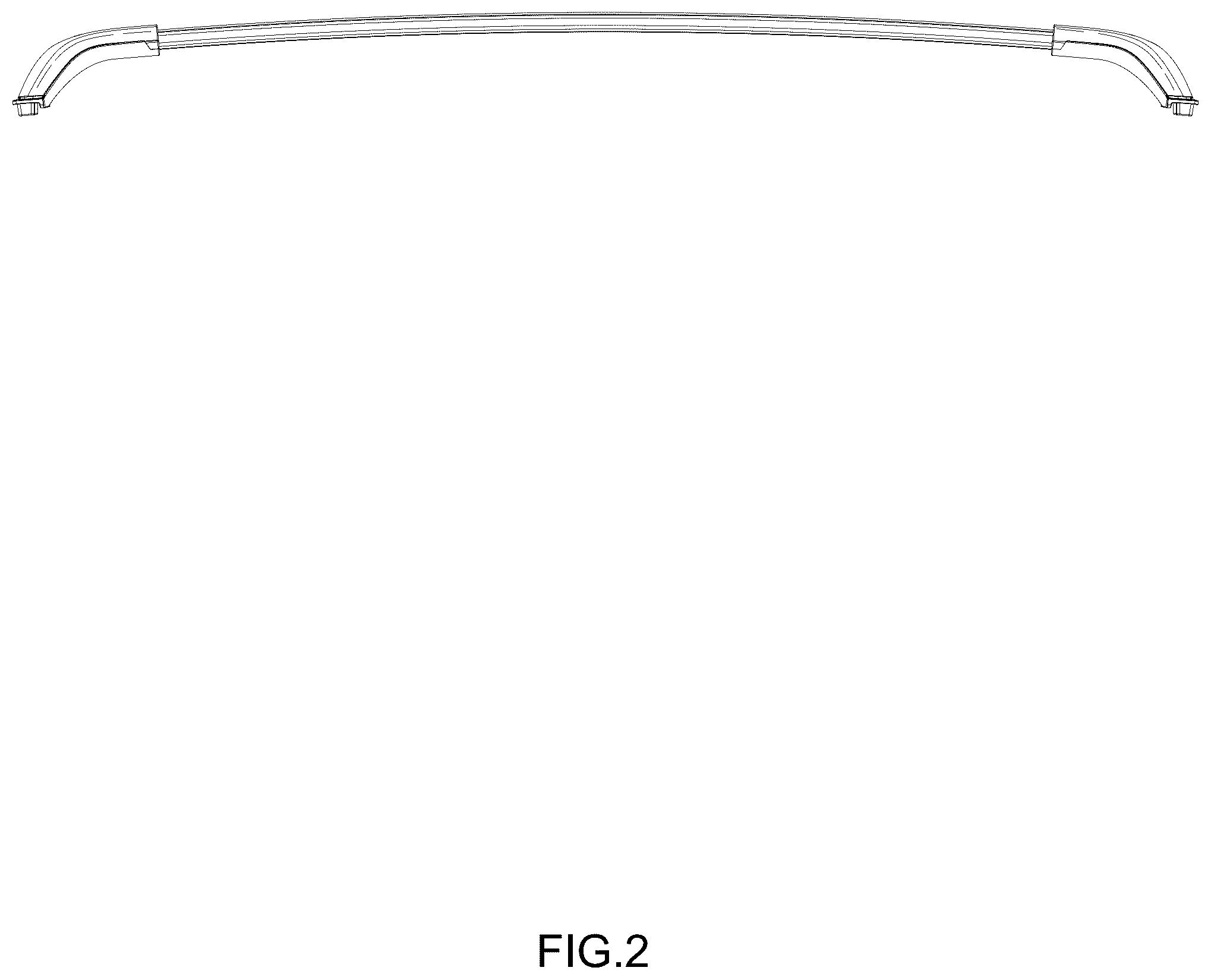 Patent USD1043529 Figure 2 – Crossbar for car