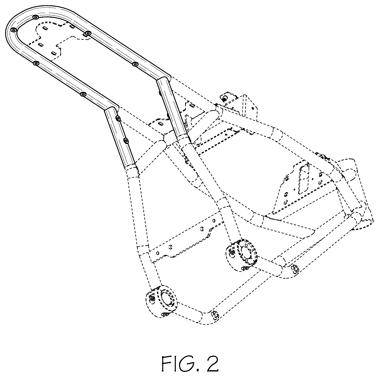 Patent USD1043530 Figure 2 – Motorcycle frame tail