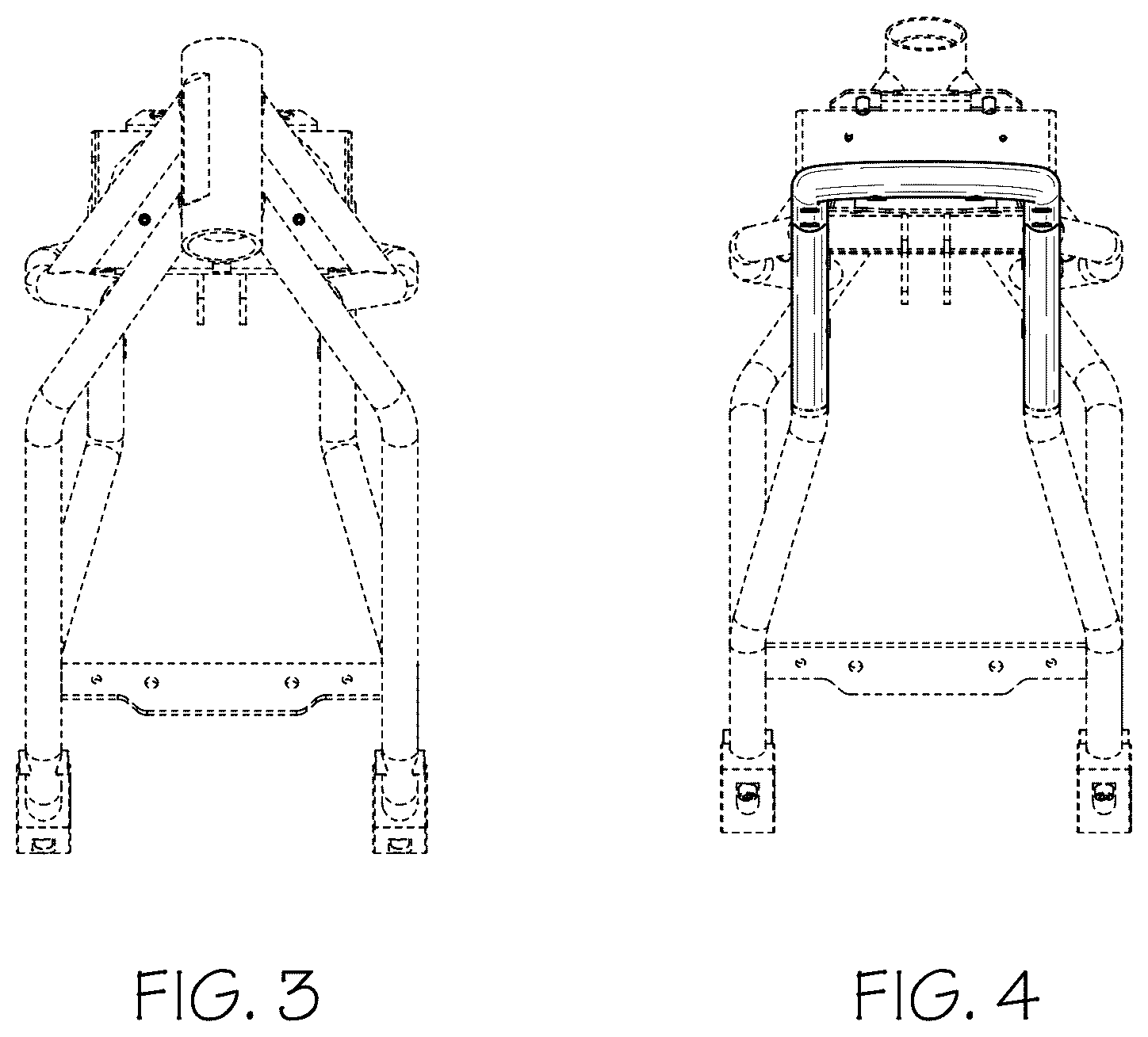 Patent USD1043530 Figure 3 – Motorcycle frame tail