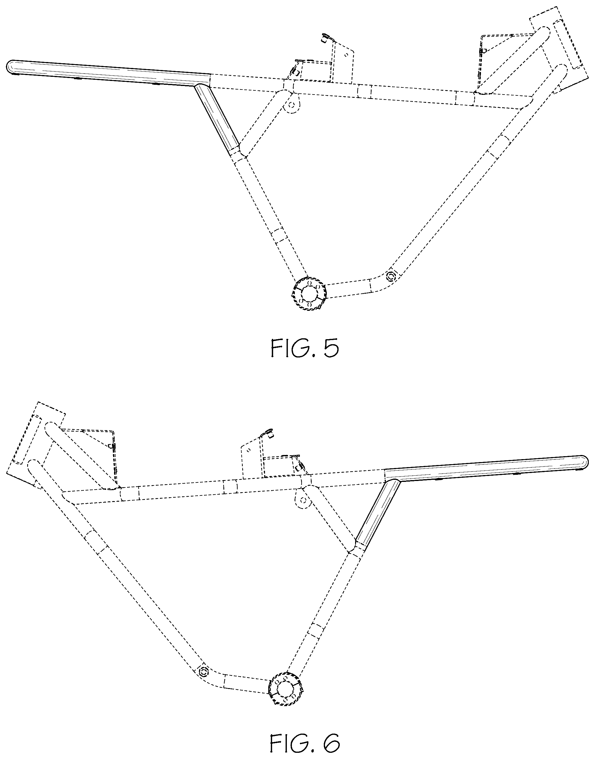 Patent USD1043530 Figure 4 – Motorcycle frame tail