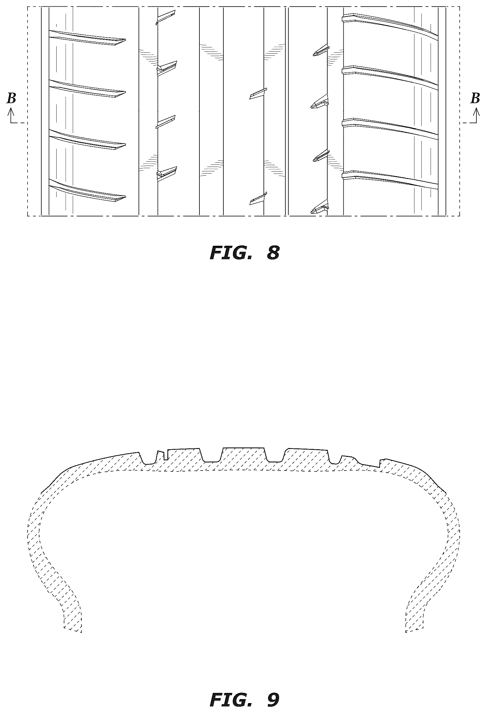 Patent USD1043536 Figure 8 – Automotive tire