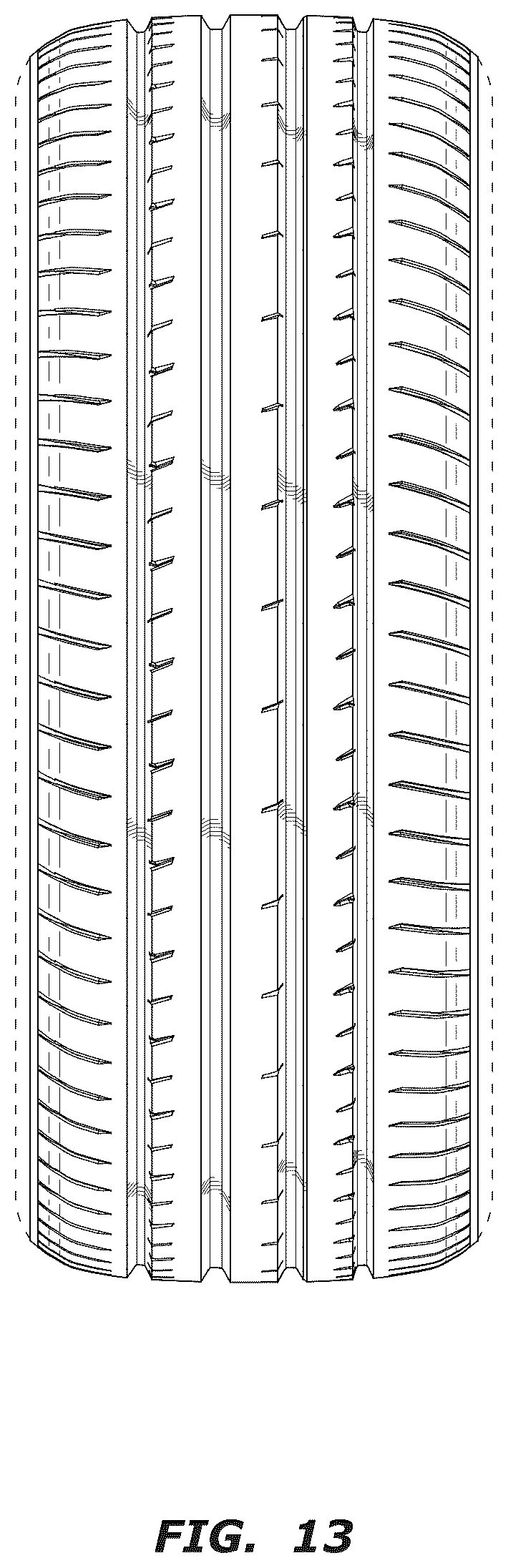 Patent USD1043536 Figure 12 – Automotive tire