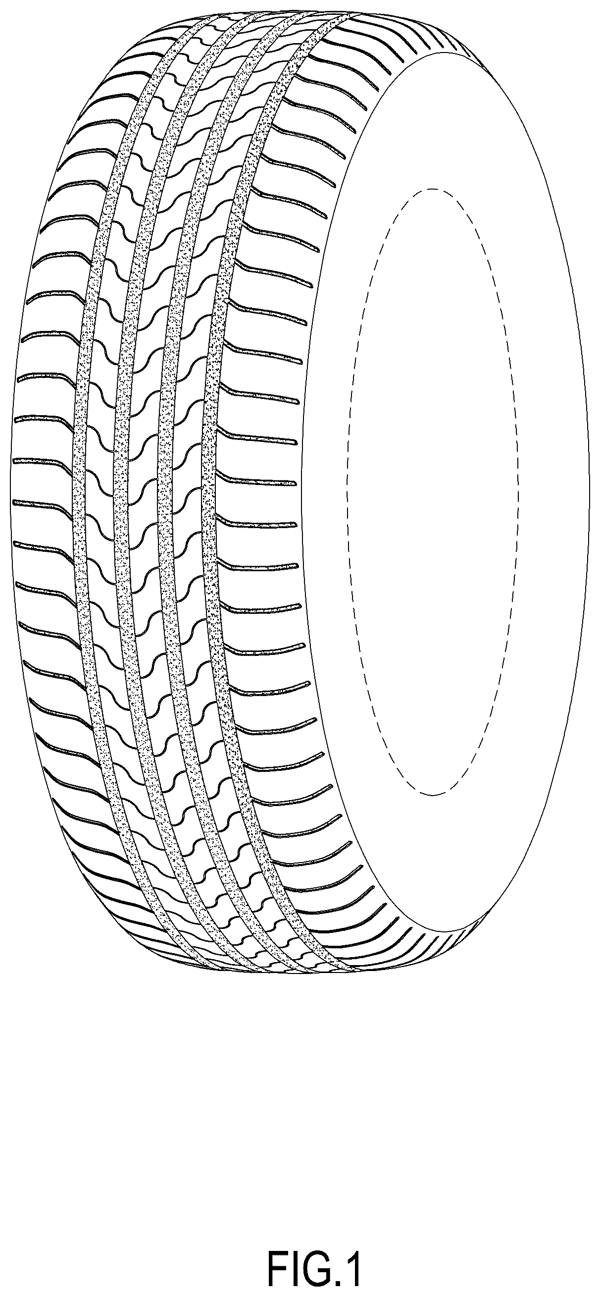 Patent USD1043537 Figure 1 – Tire