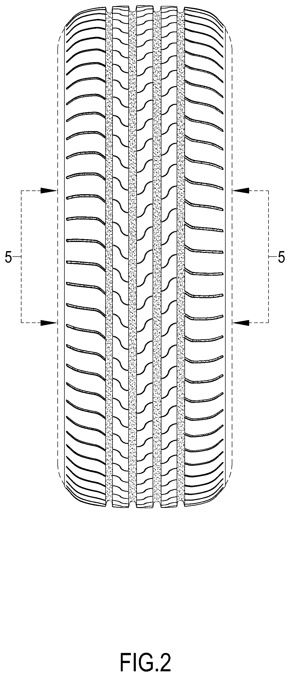 Patent USD1043537 Figure 2 – Tire