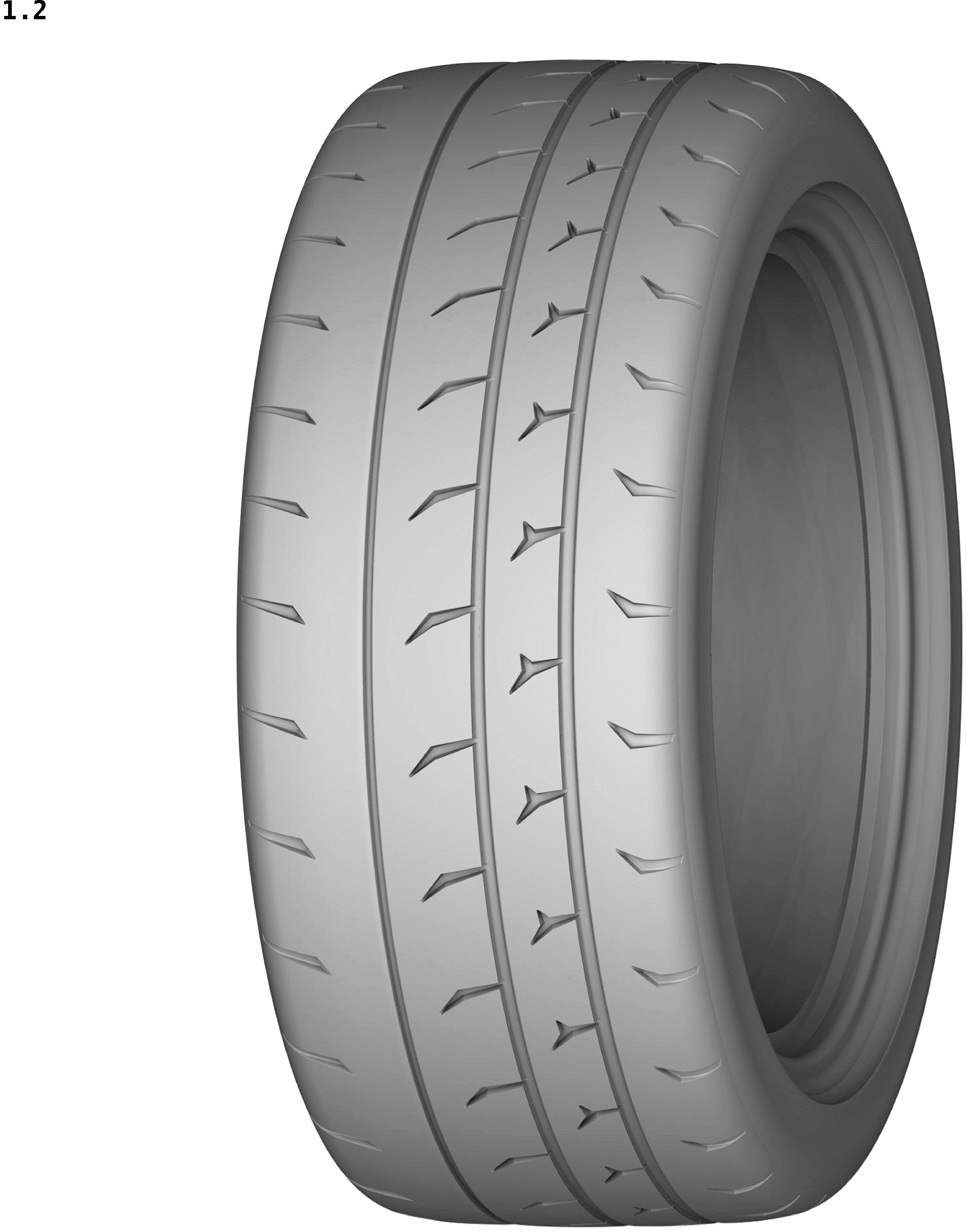 Patent USD1043538 Figure 2 – Vehicle tyre