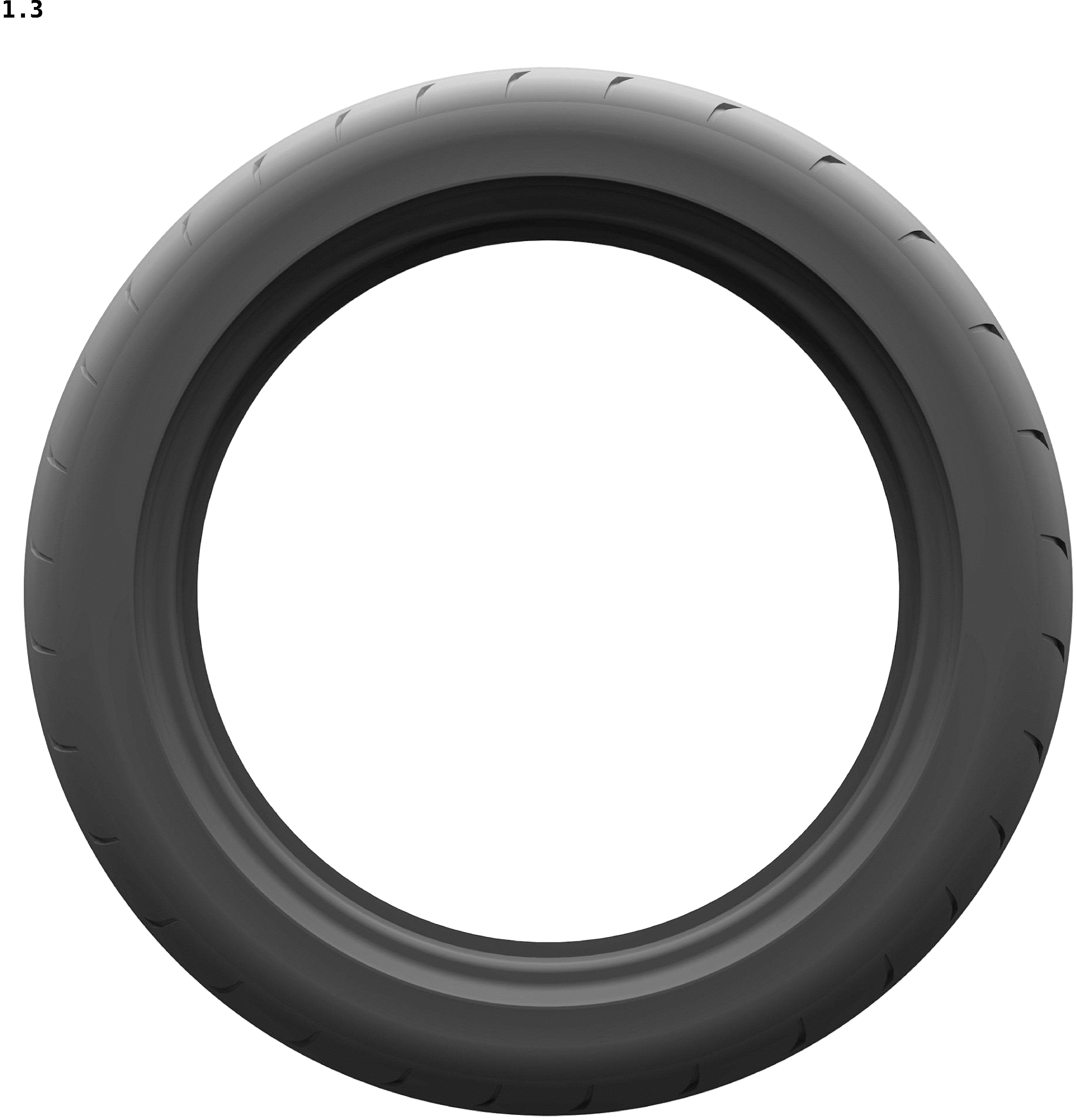 Patent USD1043538 Figure 3 – Vehicle tyre