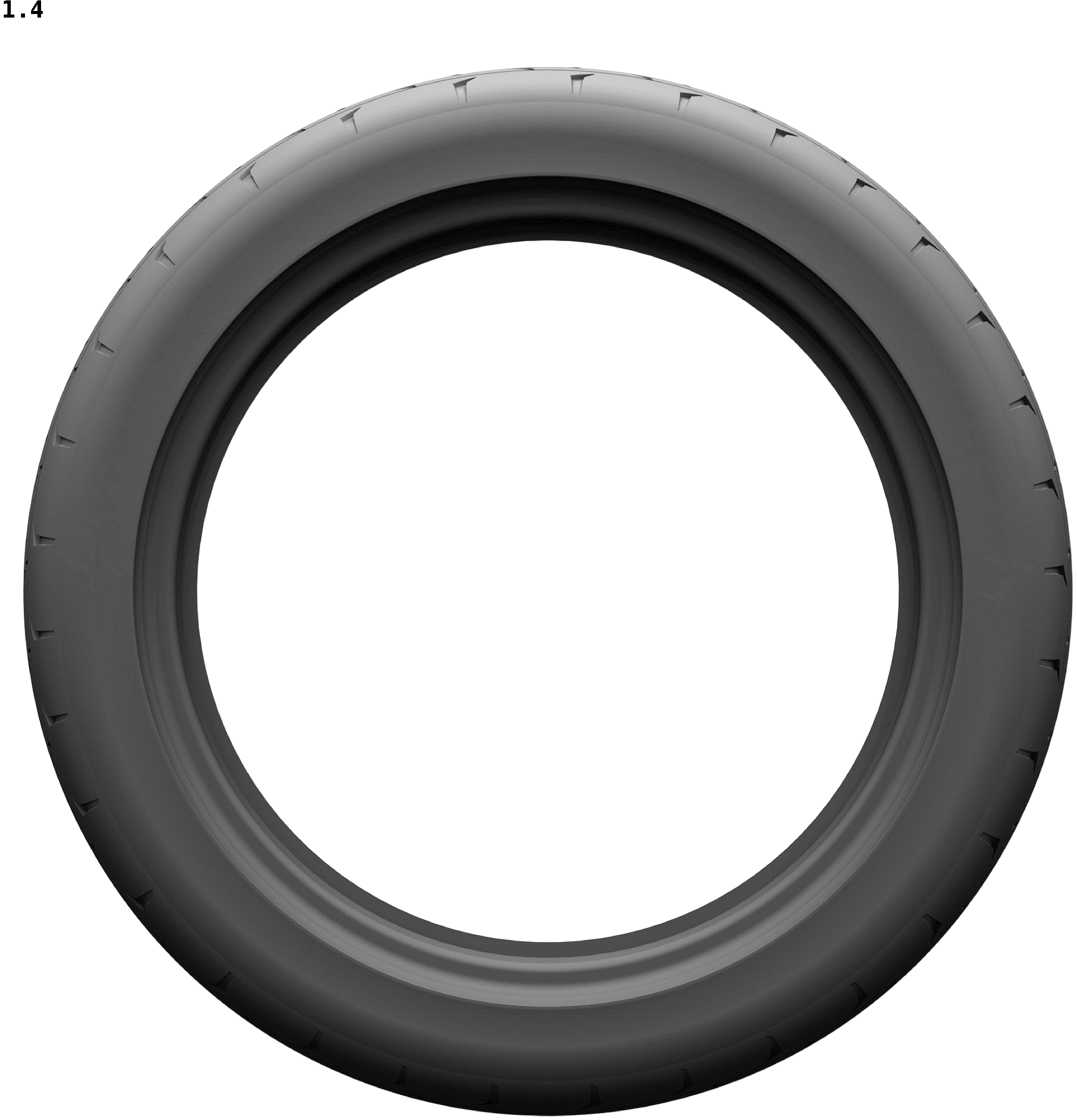 Patent USD1043538 Figure 4 – Vehicle tyre
